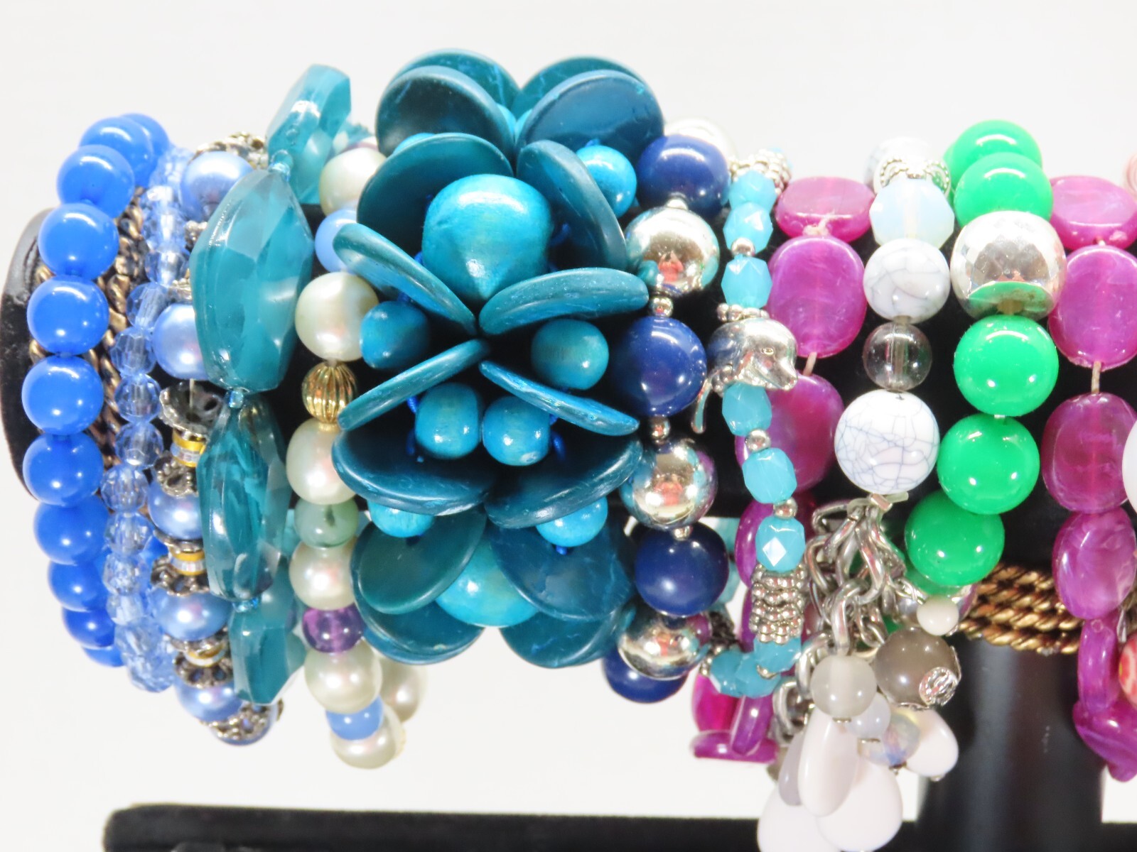 Vintage Stretch Beaded Bracelet Lot Bracelets Jewelry Awesome Seed Beads + D2526