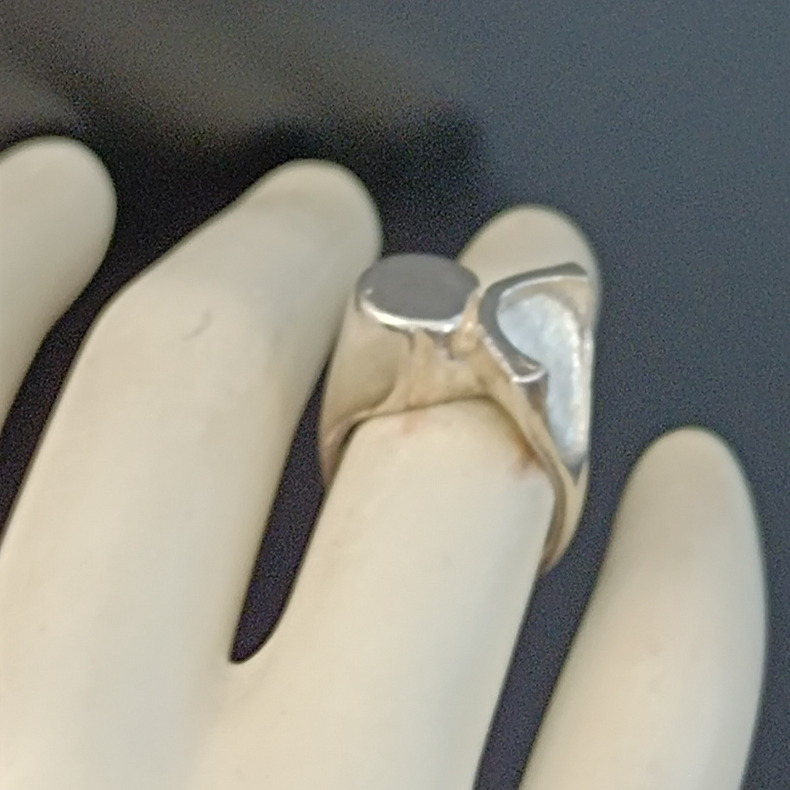 VTG Sterling Silver Ring Brutalist Modernist Sculptural Abstract Artisan OOAK 7