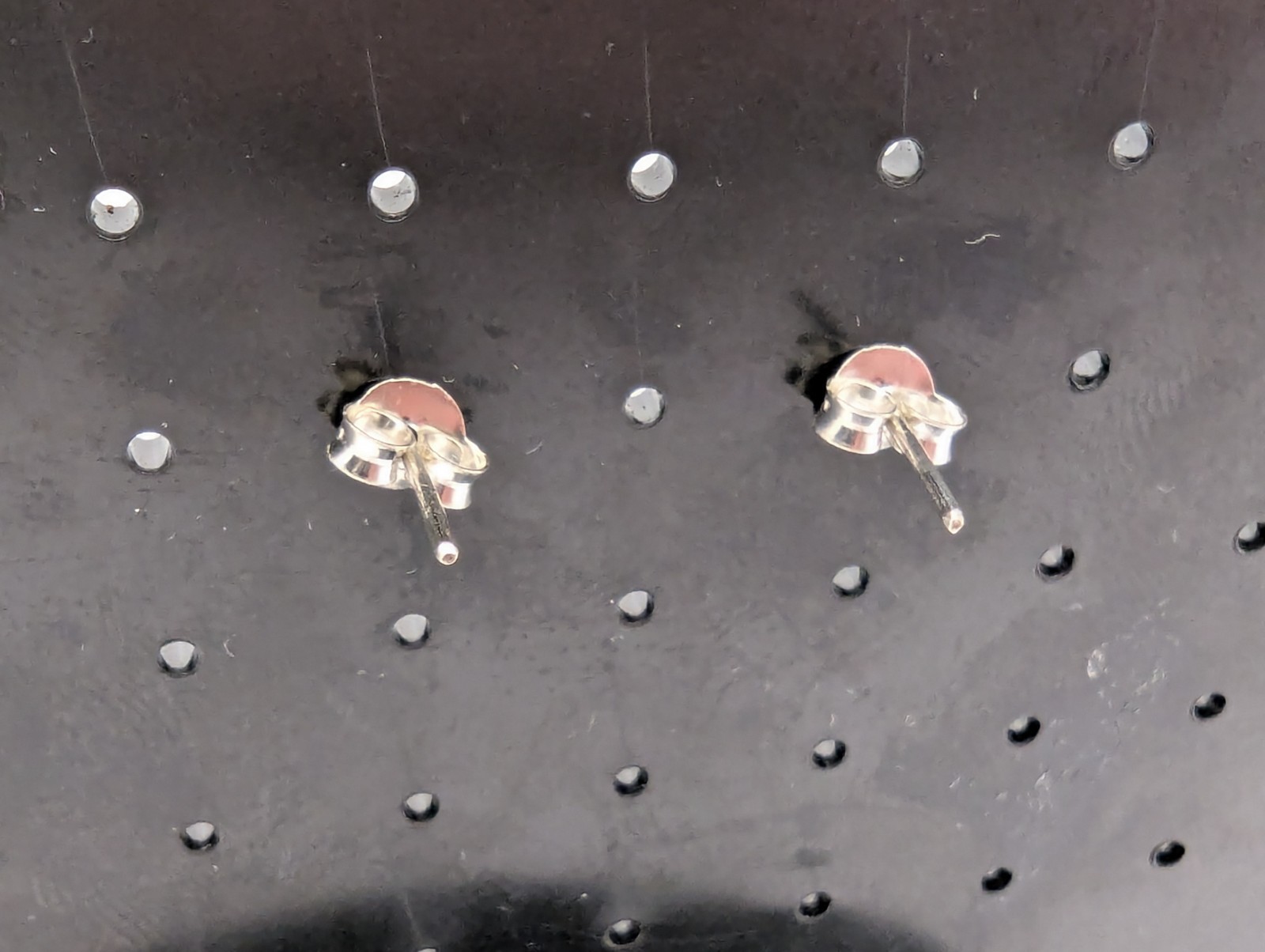 925 STERLING SILVER With LABRADORITE STONE POST / STUD EARRINGS. 17.5mm Long