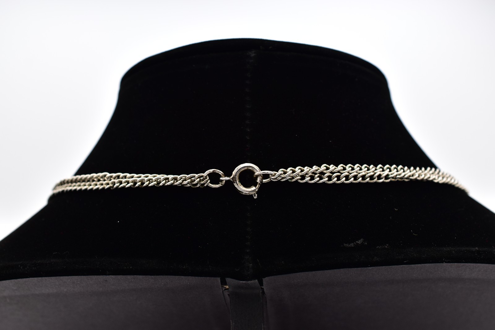 Vintage Silver Filigree Tassel Necklace Long Statement Fringe Chain 1970s Bin3C