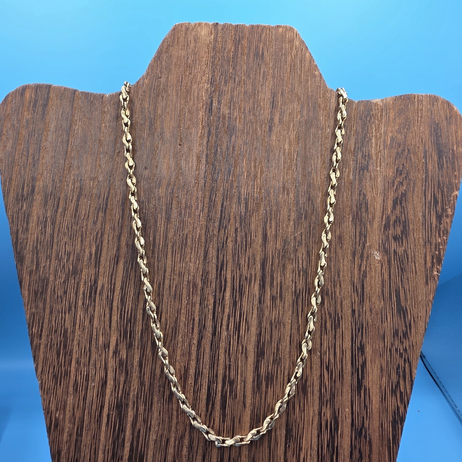 Vintage 9k Gold Chain Necklace W/ 12K GF Clasp