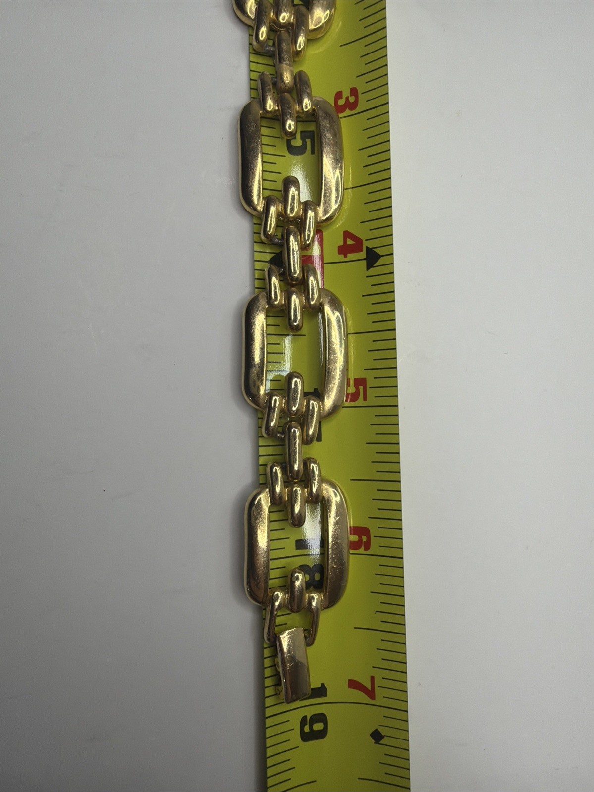 Vintage Avon Gold Tone Link Necklace 19” 3/4” Wide Statement Chain Signed