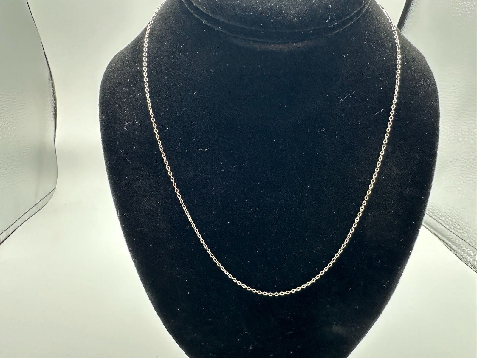 1.52g Vintage Sterling Silver 925 Cable Flat Chain Necklace 18 in M