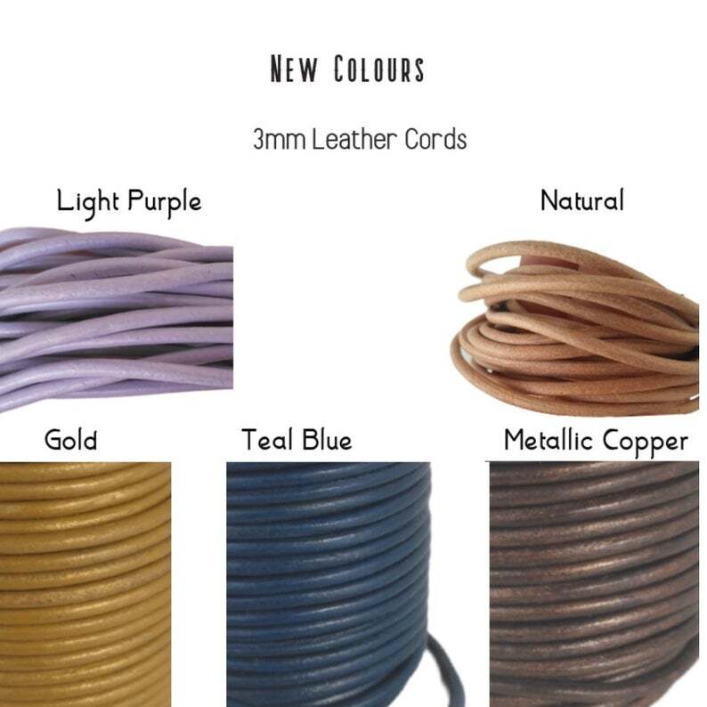 3mm Genuine Leather Necklace Cord with Sterling Silver Clasp 14 – 24 inches