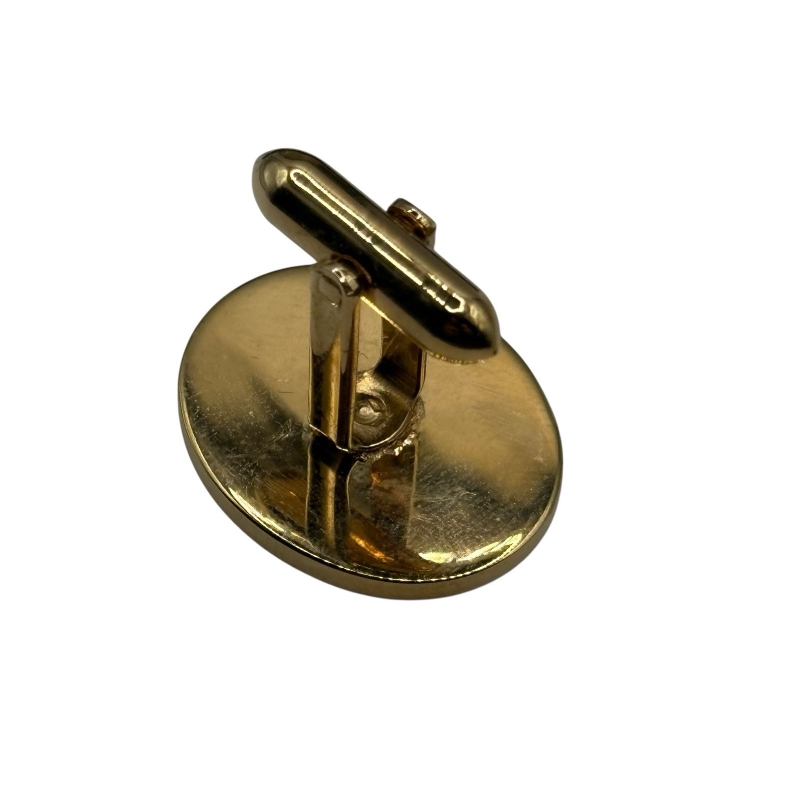 La Mode Genuine Tiger’s Eye Cuff Links & Tie Clip Set In Box Gold Tone Vintage