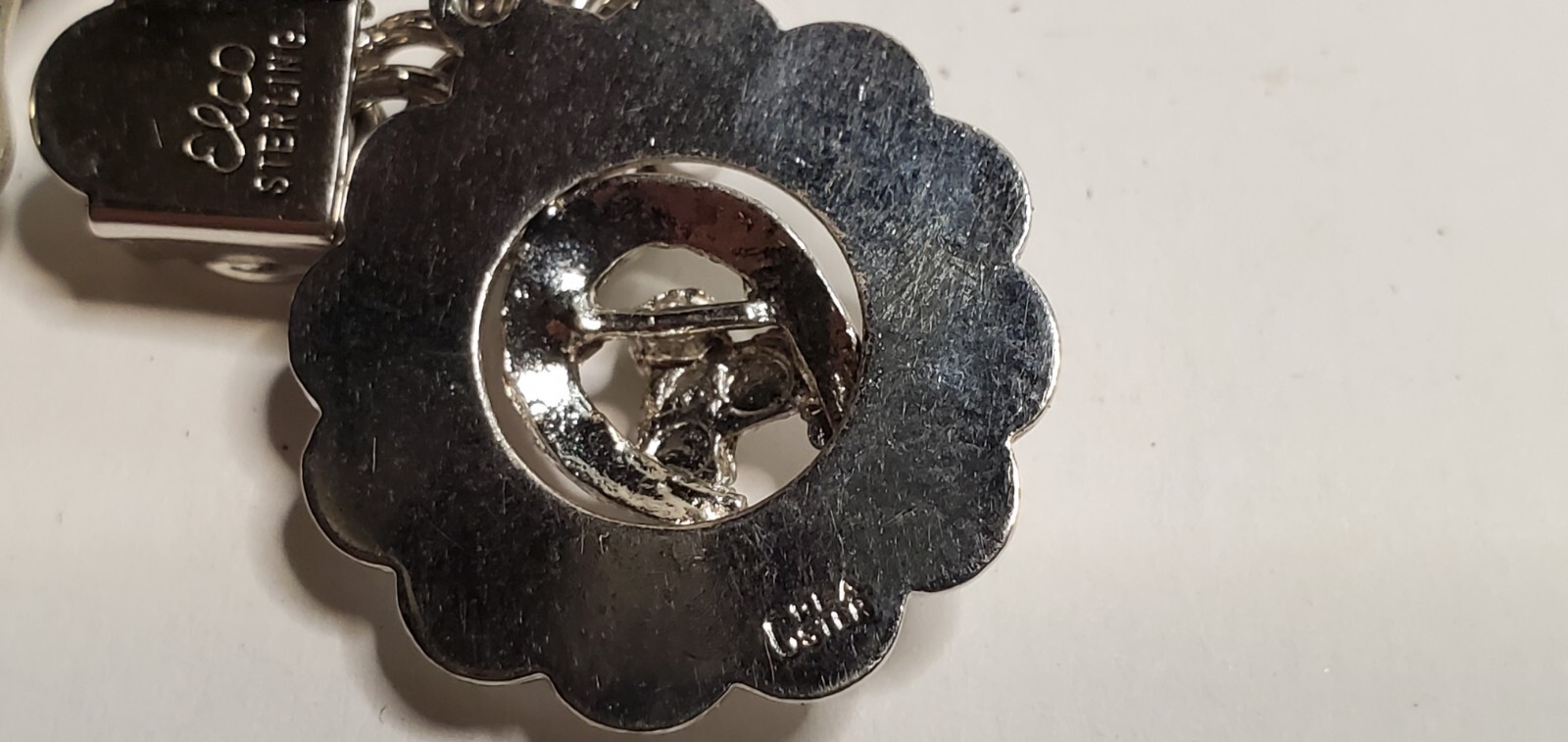 ELCO Sterling Silver 17 Charm Bracelet 64 grams – Bullhorn, Crown, Windmill