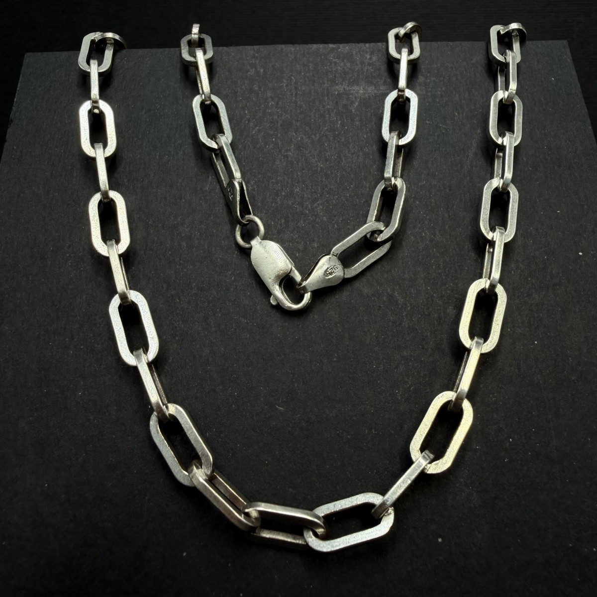 Vintage Italy 925 Sterling Silver Men’s Chain Necklace Unisex Jewelry 31.5g