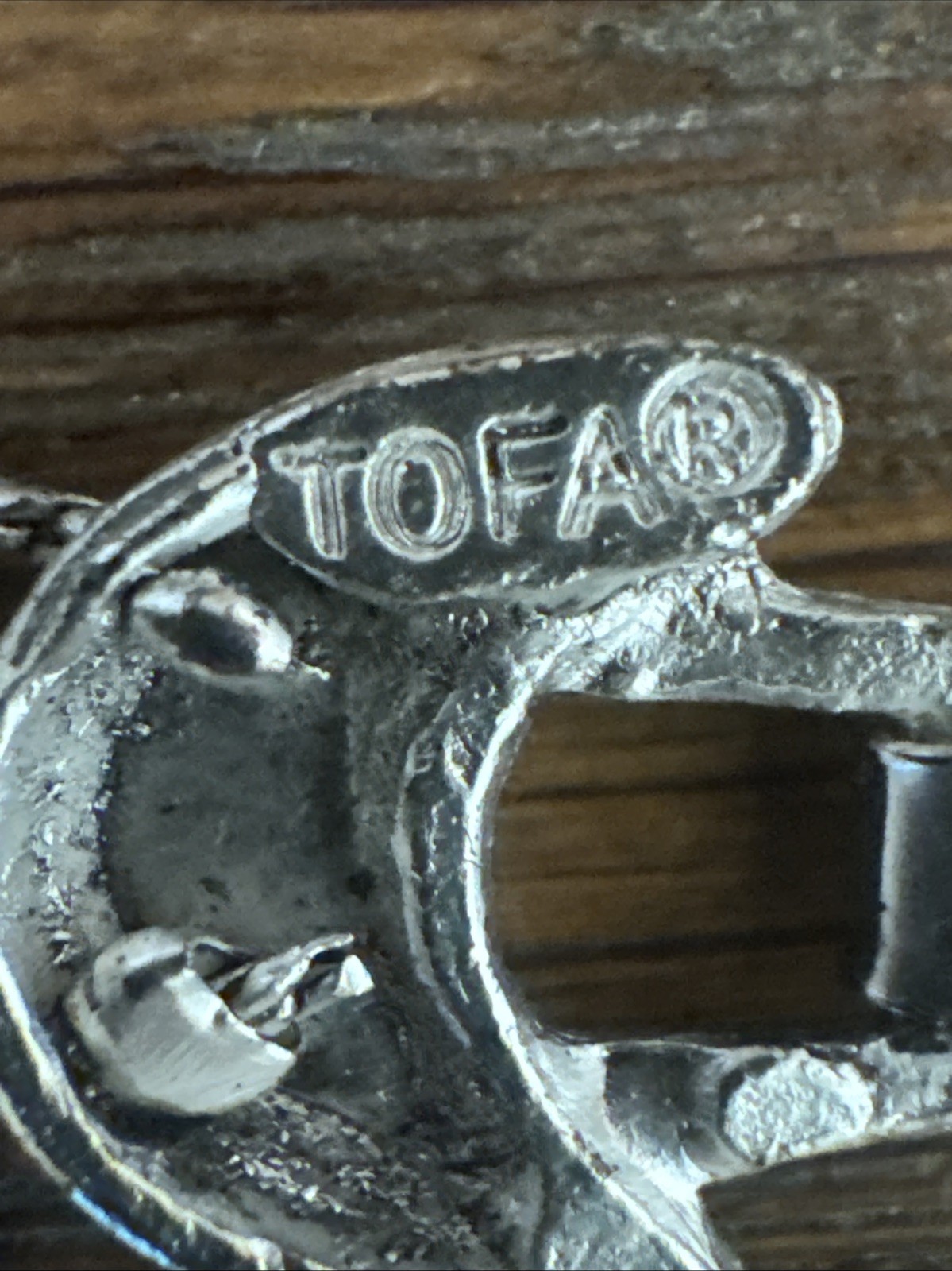 Vtg Charm TEXAS Western CACTUS OIL WELL HORSE SILVER Tone Slide Bracelet TOFA