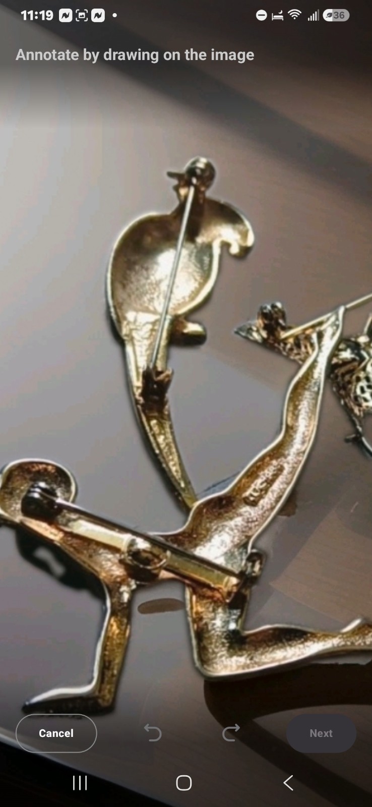 Vintage JJ Gymnast Brooch Lot Bird Butterfly Charm Bow Pins Gold Tone Enamel