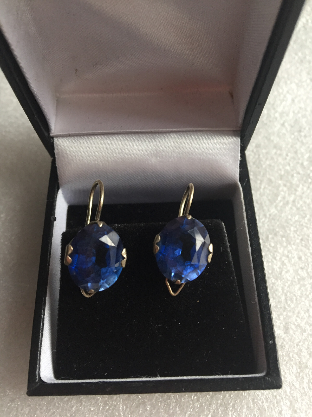 Earrings silver 875 Russian Soviet topaz Ural vintage USSR Rare old antique