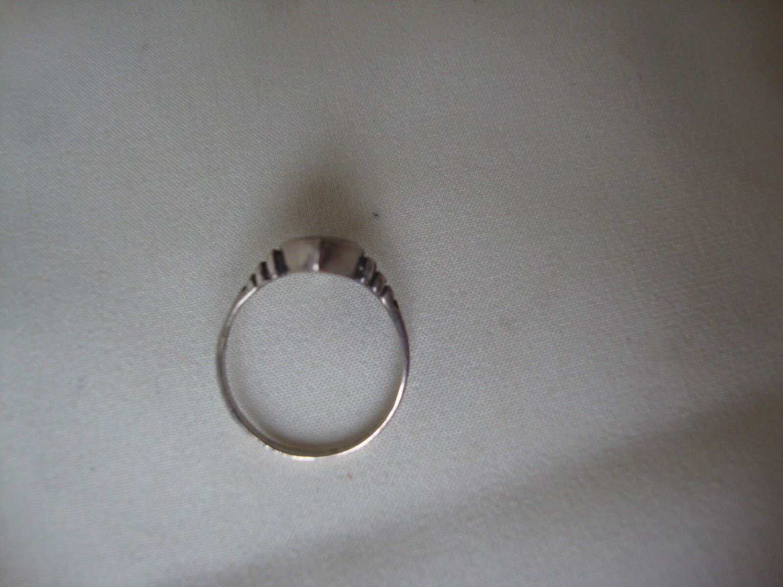 VINTAGE INLAID LOZENGE BLACK ONYX BEADED TEXTURED RING SILVER STAMP 925 SZ 7