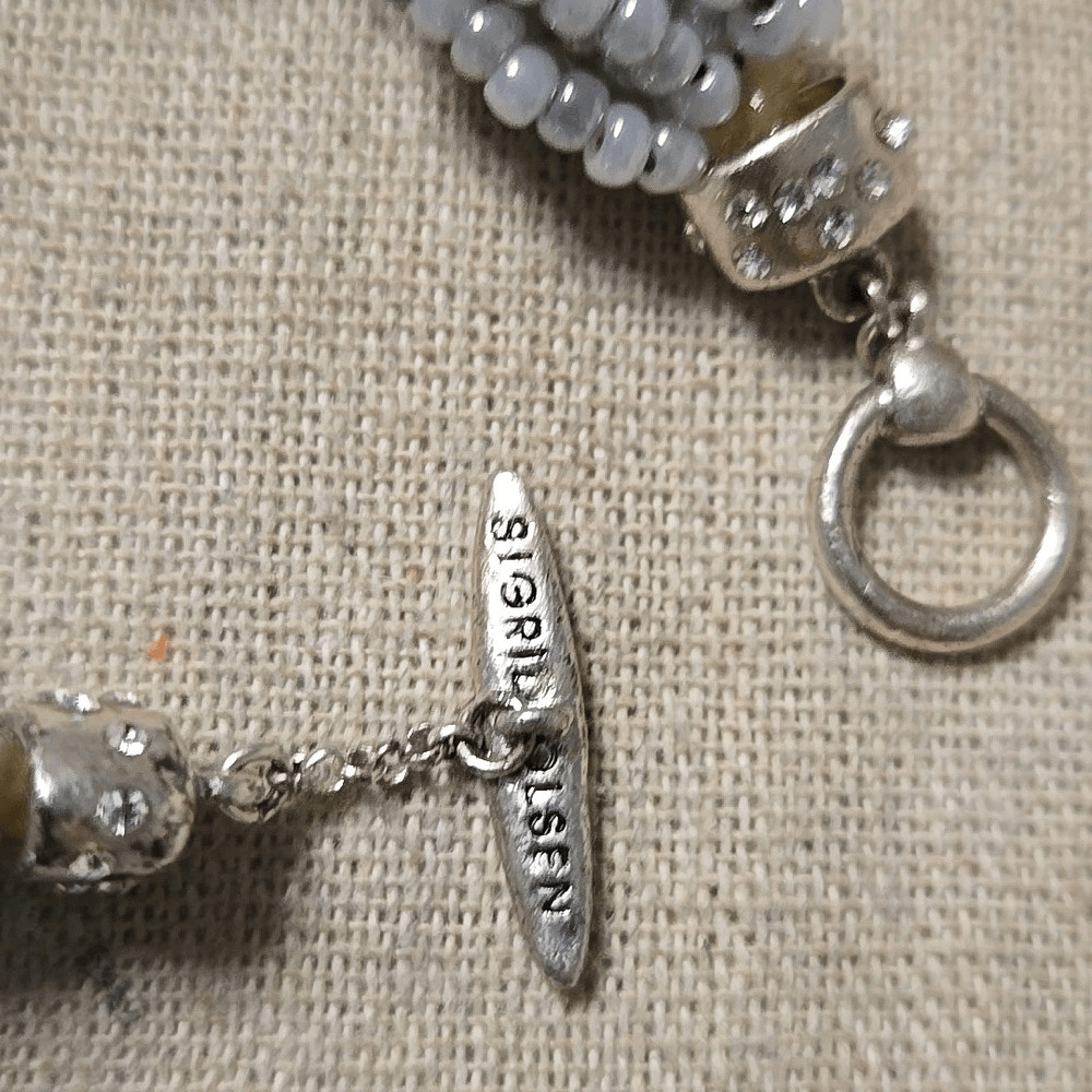 Vintage Silver Concho Beaded Earrings Sigrid Olsen Pearl Bracelet Set
