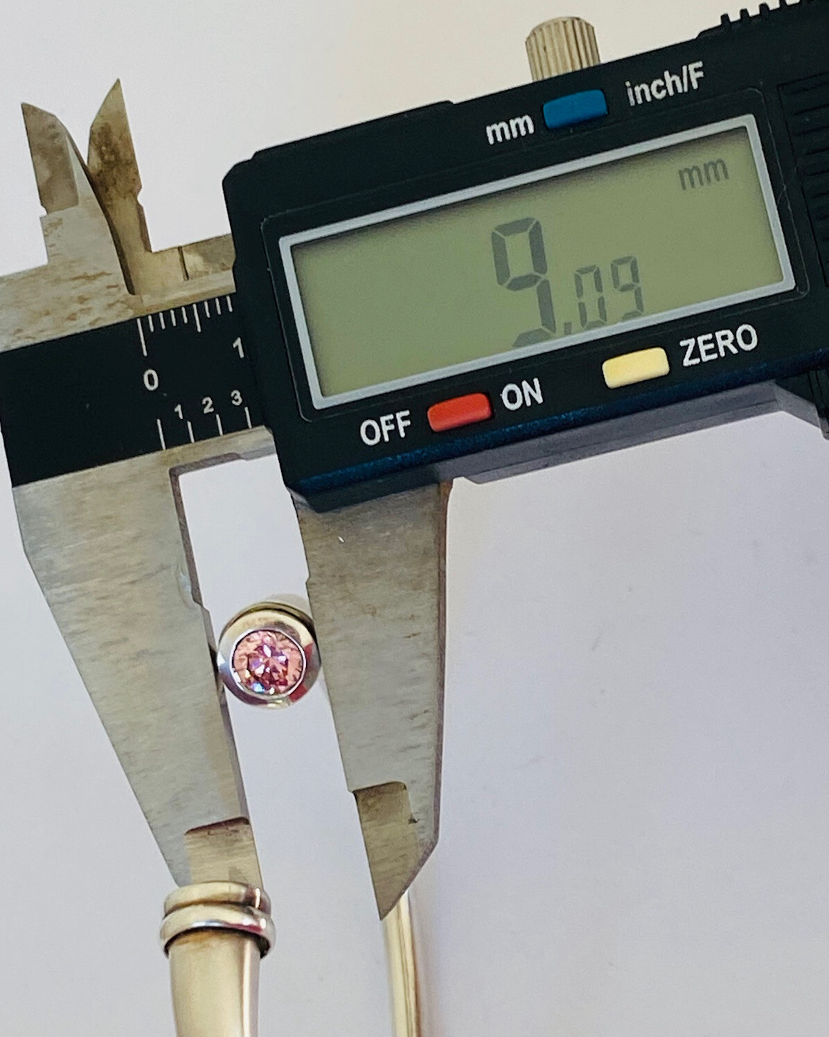 Vintage Sterling Silver Pink & Clear Topaz Cremation Cuff Bracelet