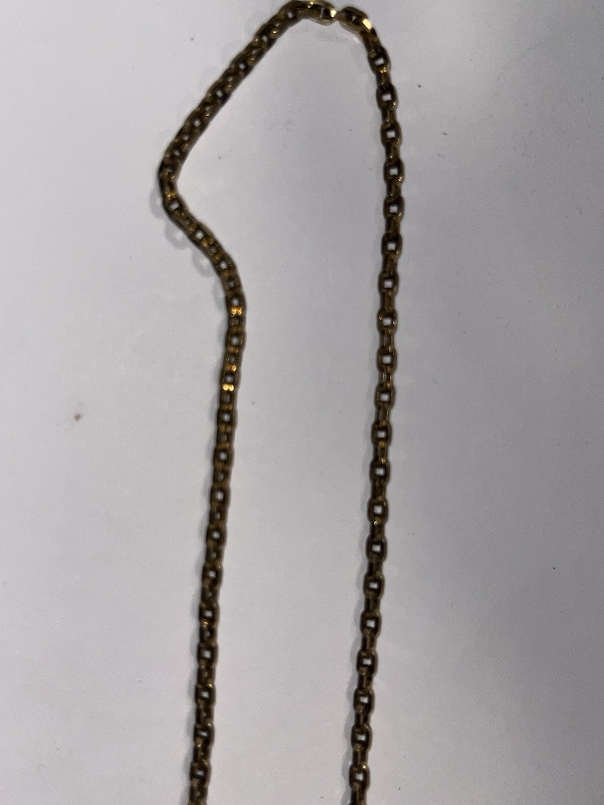 Victorian gold filled watch chain Signed Hadley Large ring