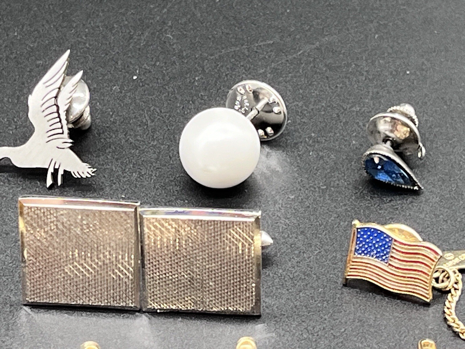 45+ Lot Vintage Cufflinks Tie Bars Tac MORE Swank Hickok Shields Sarah Coventry+