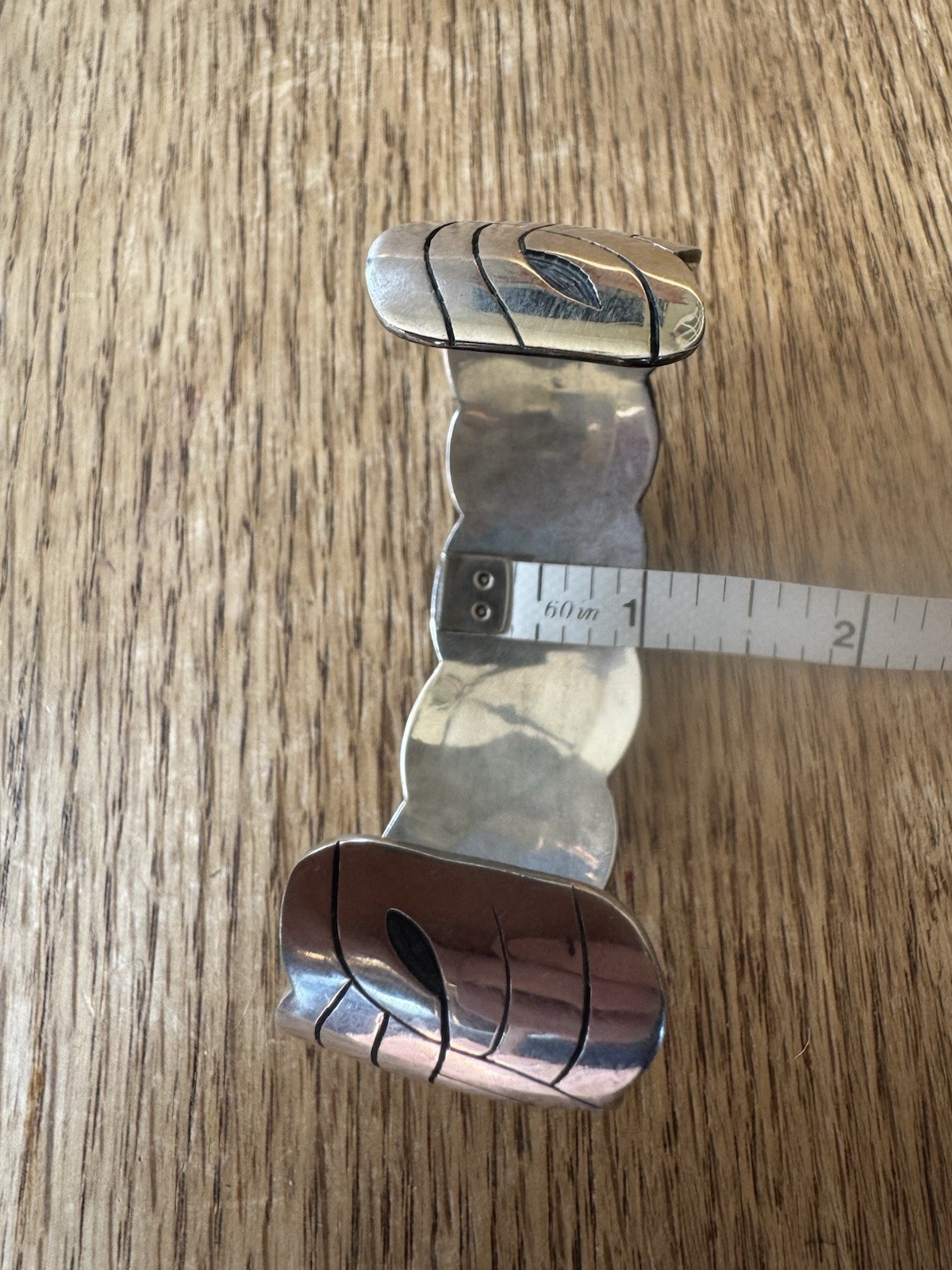 VTG Lg Rancho Taxco Viejo Ag Sterling Modernist Bracelet 64 Grams