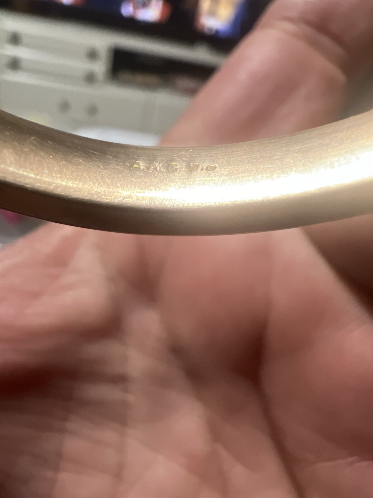 Vintage Victorian AAG 1/10 Rose gold Engraved Etched Bangle Bracelet READ