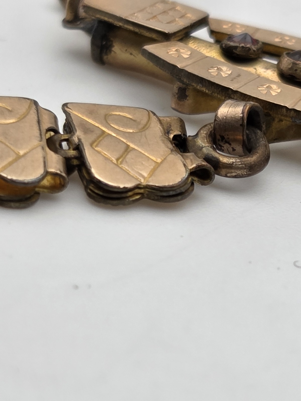 Antique Victorian Engraved Book/Mesh Chain with Engraved Locket Pendant