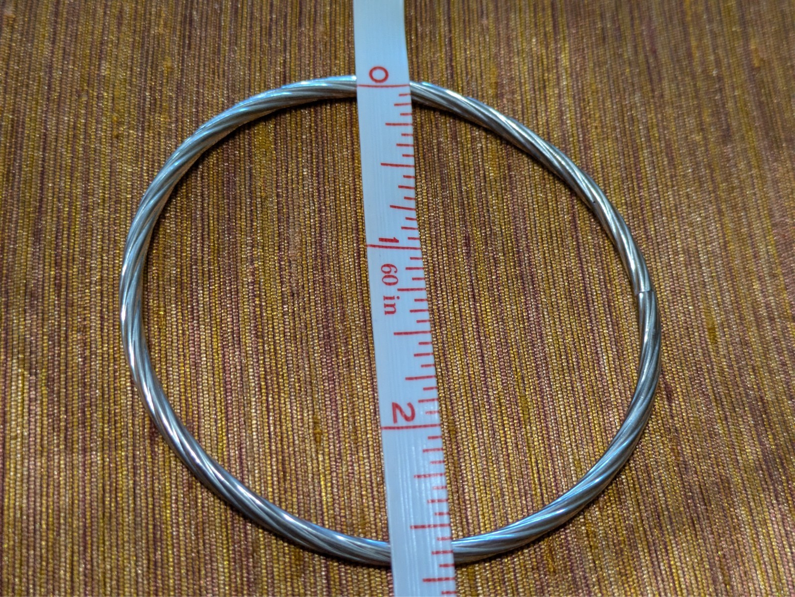 Vintage 90s Clubbing Daily Wear Silver Tone 3 Thin Bracelets 2.75 in. diameter
