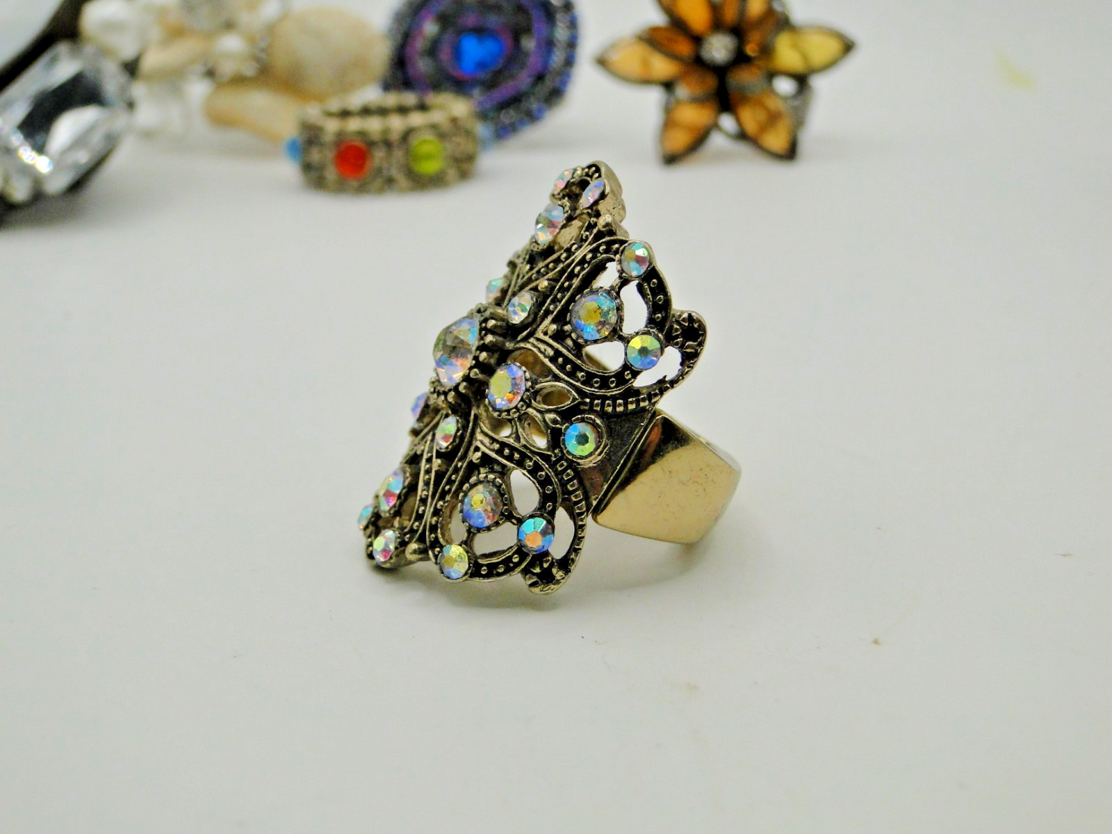 Lot of Eight Unique Vintage Expansion Rings