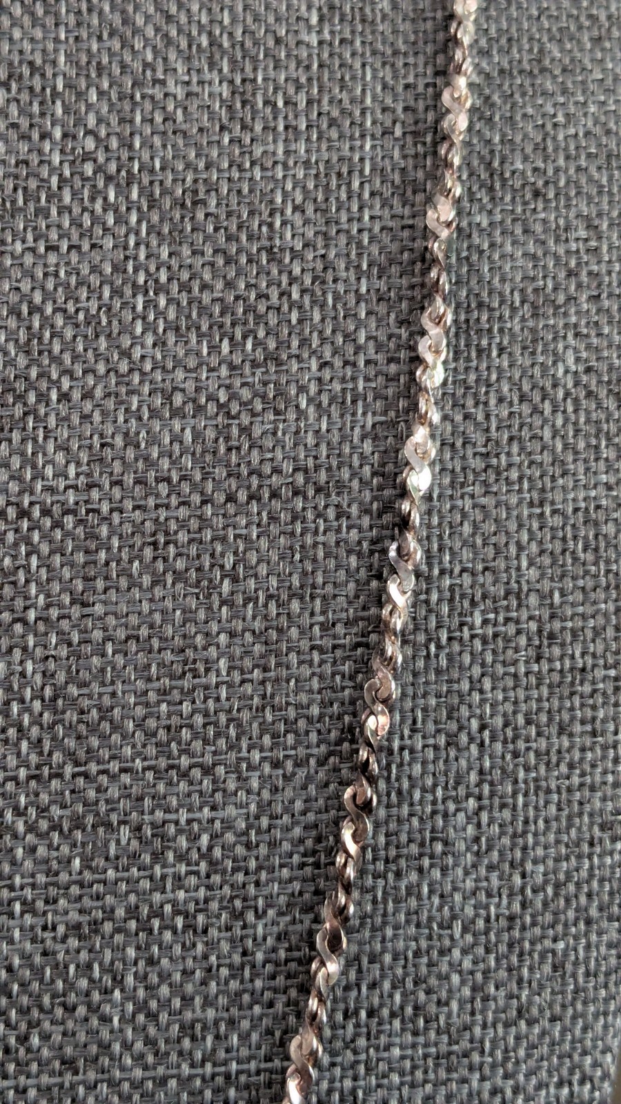 Vintage Sparkle Sterling Chain Necklace 925 Marked Chain Necklace
