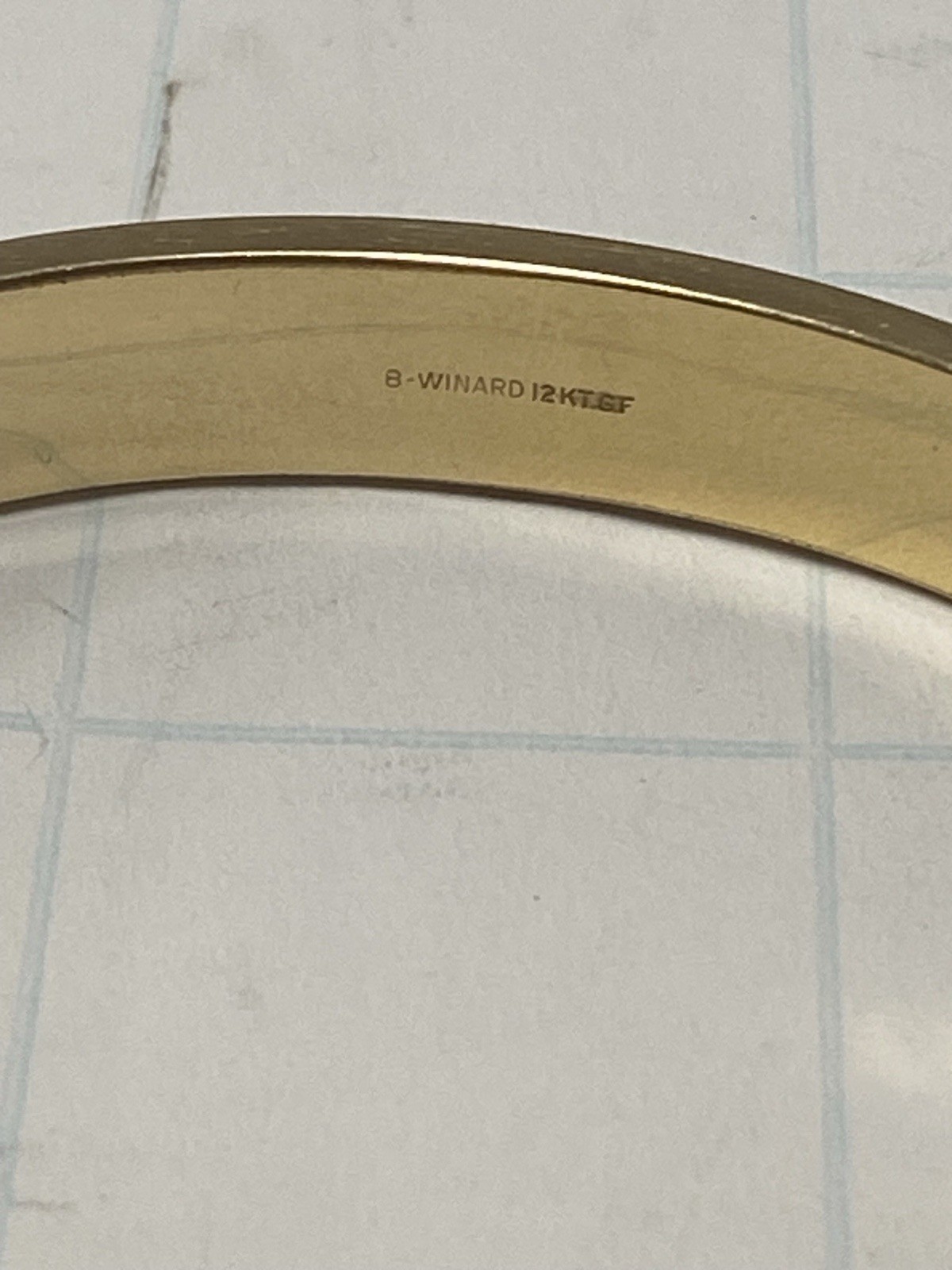 Vintage Winard Bracelet Bangle Hinged 12K Gold Filled Approx 1/2 Wide