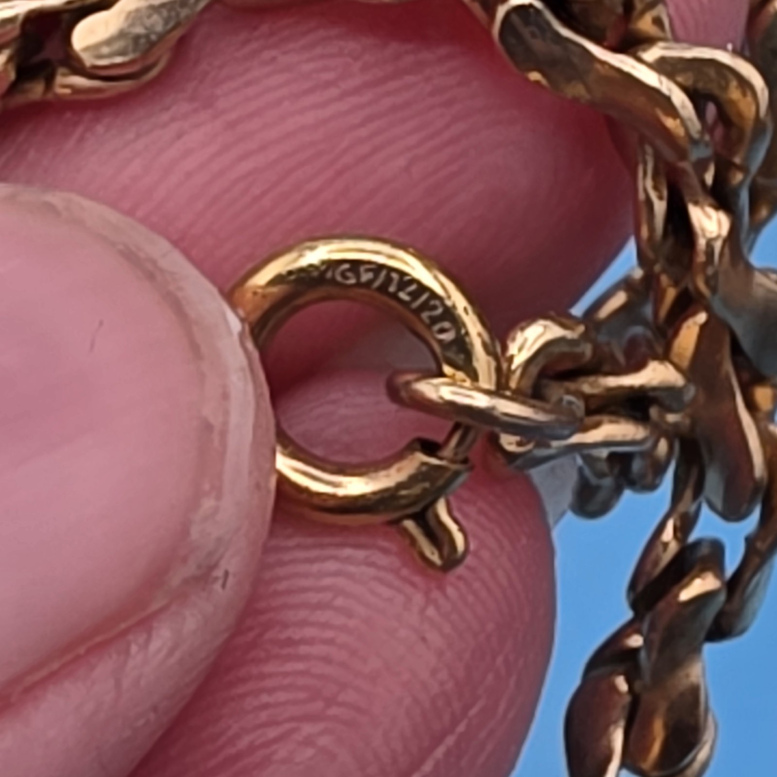 Vintage 9k Gold Chain Necklace W/ 12K GF Clasp