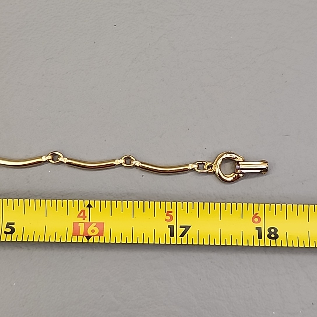 Vintage Modernist Necklace Gold Tone Geometric Dangle Pendant Articulated READ