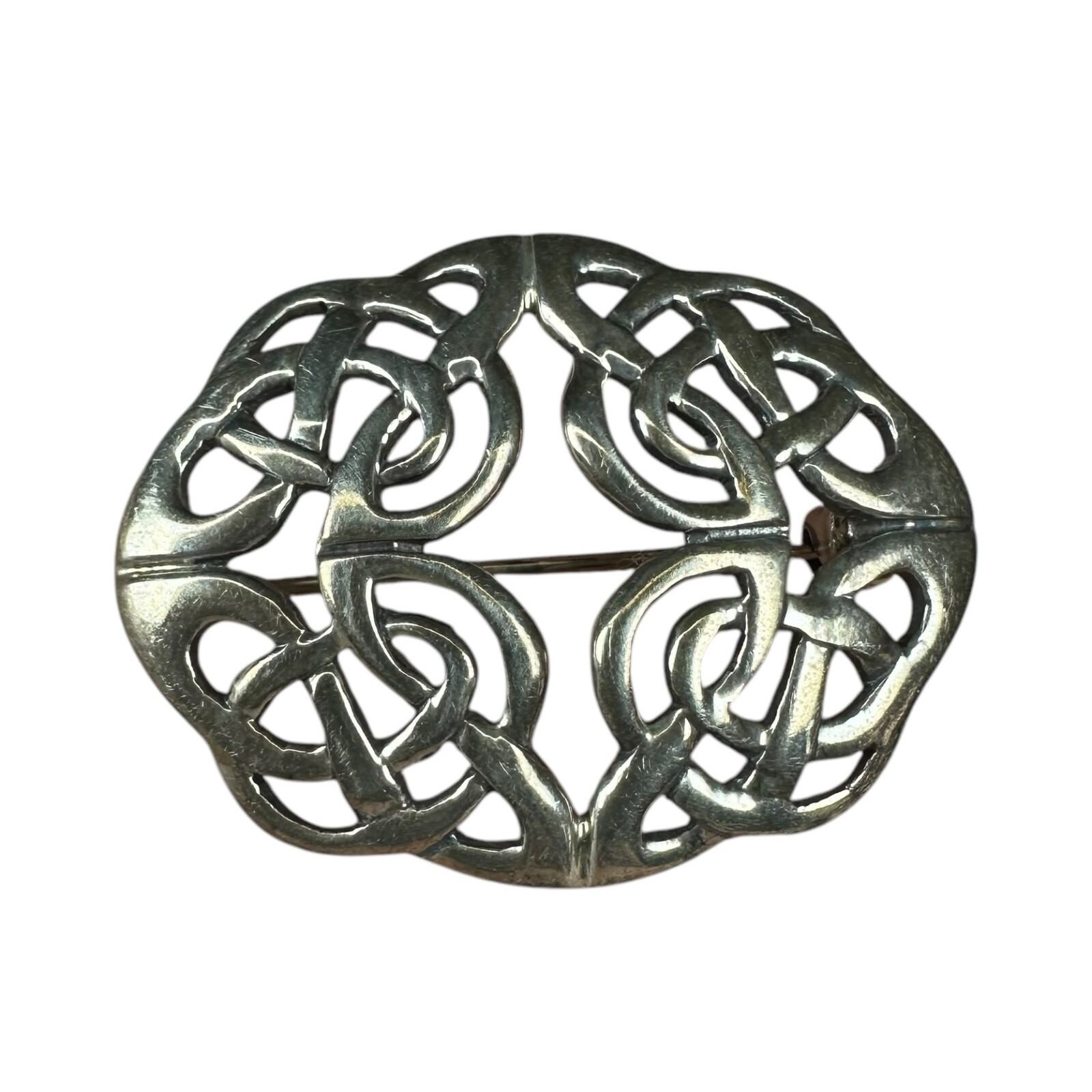 Sterling Silver Celtic Knot Open Work Art Nouveau Brooch Pin Kit Heath KH 97 1.2