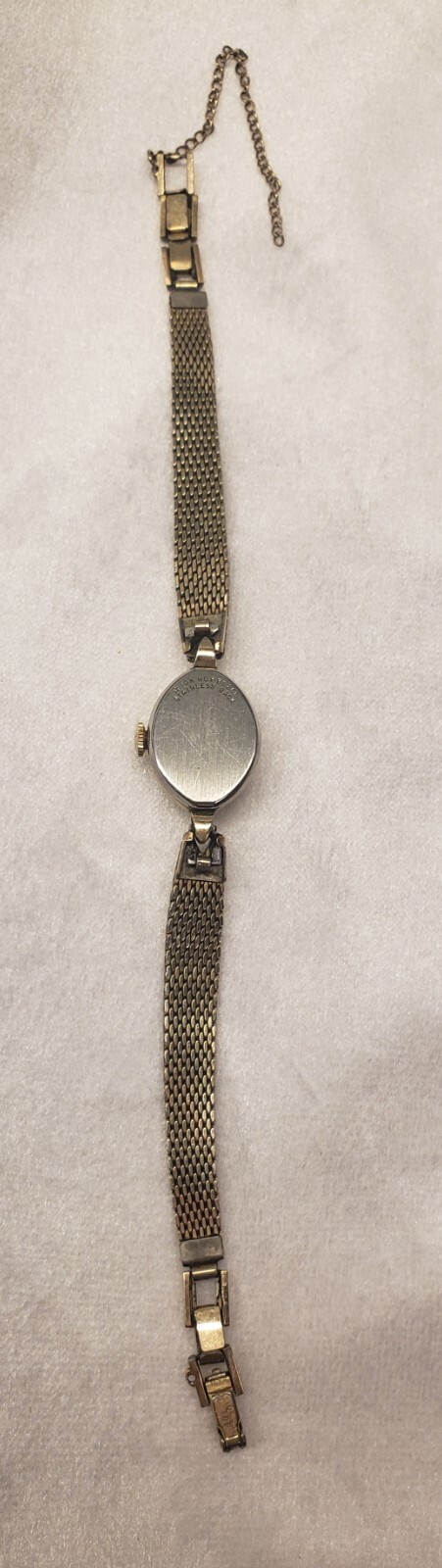 Vintage 10K Yellow RGP Wittnauer Geneve Petite Ladies Watch 10K GF Mesh Band