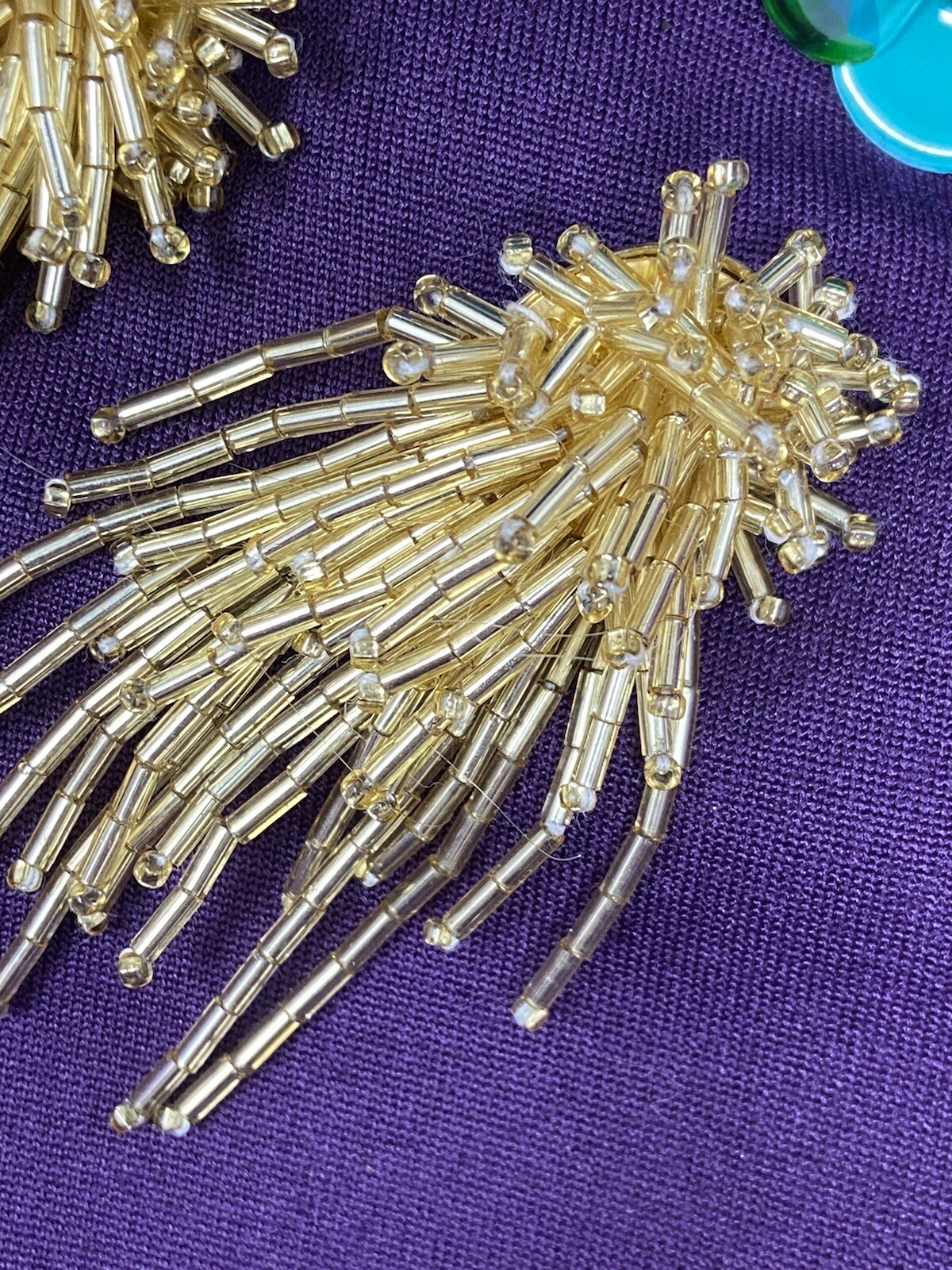 Vintage lot of 5 Gold Tone Clip on Earrings 60’s 70’s 80’s MCM MOD Estate