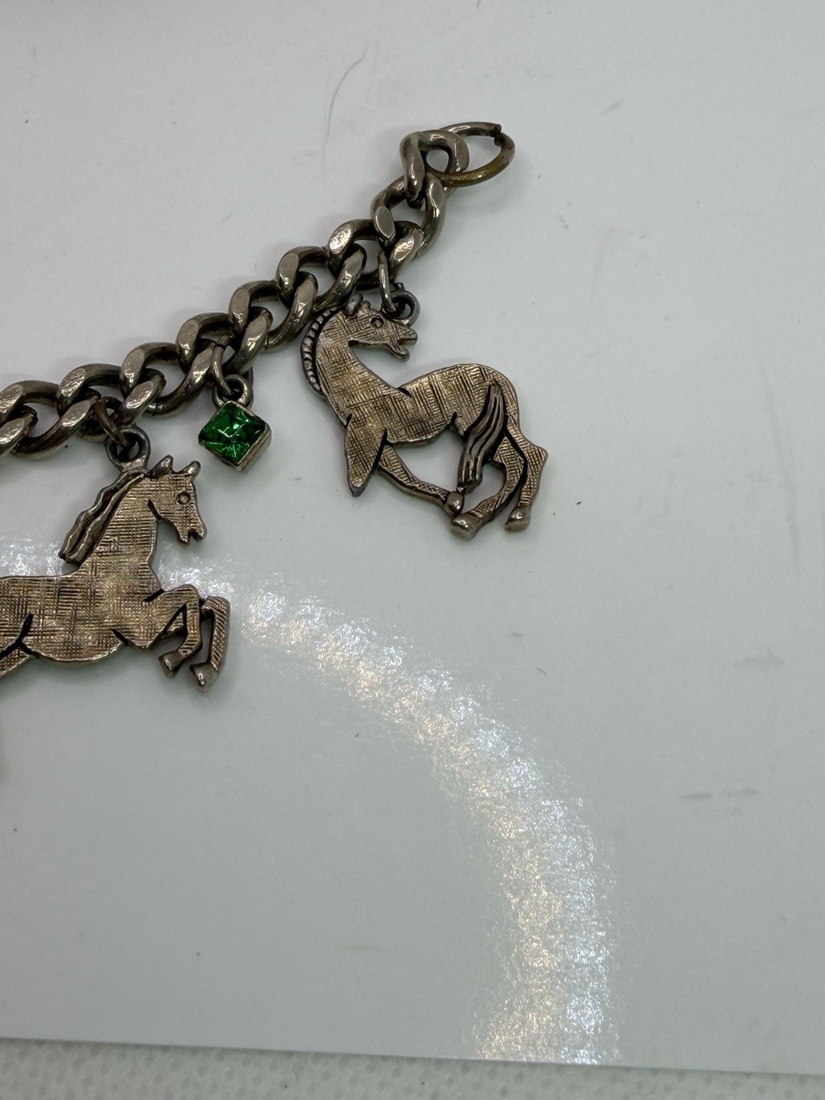 VTG Charm Bracelet Equestrian Lovers Horse One Lame
