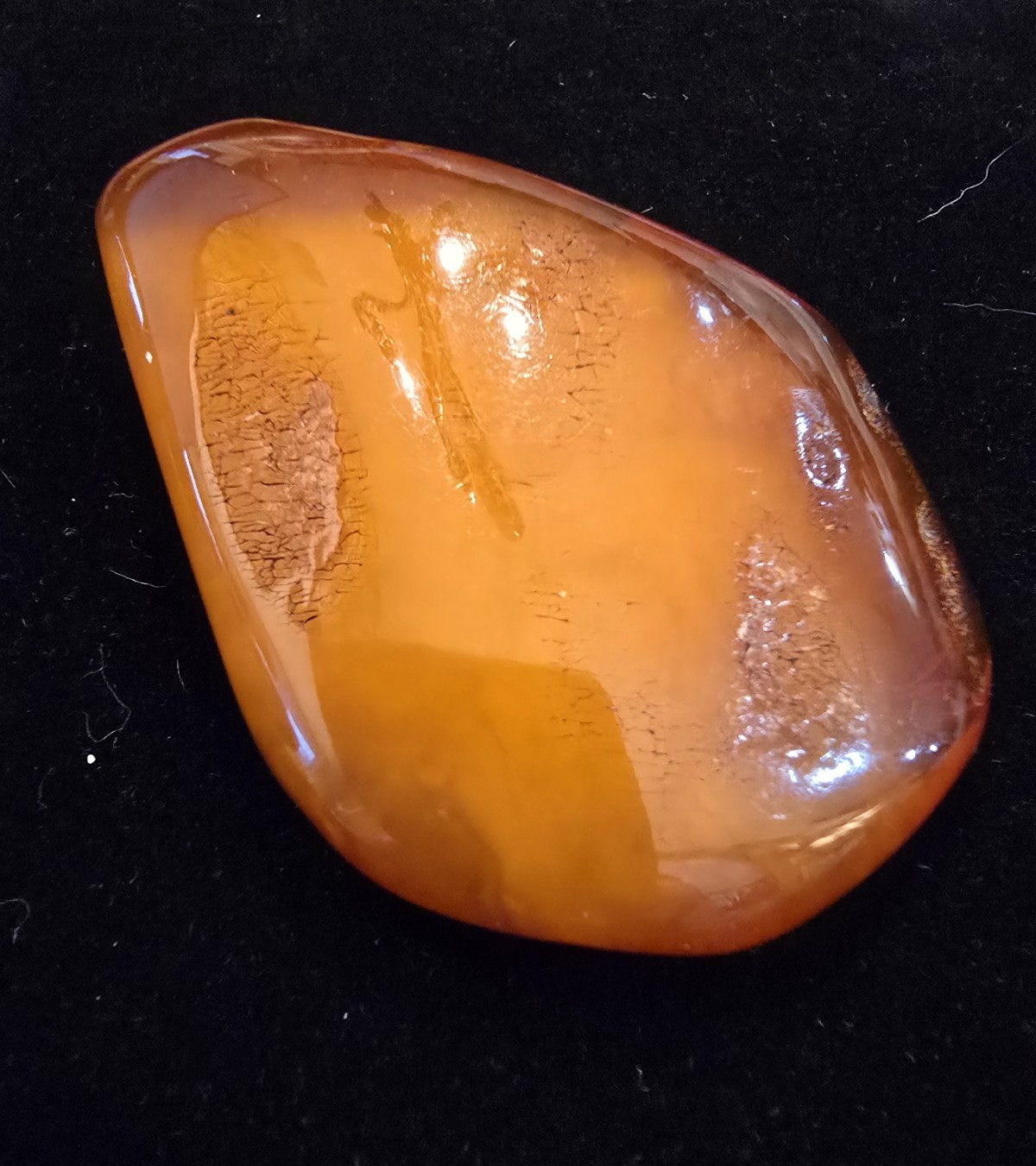 Vintage Natural Butterscotch/Honey Baltic Amber Brooch/Pin 25.5G Hand-Polished