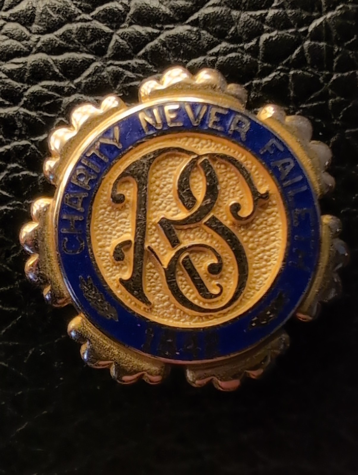 Gold Filled LDS Mormon Relief Society Charity Never Faileth Lapel Pin 1/10 12k
