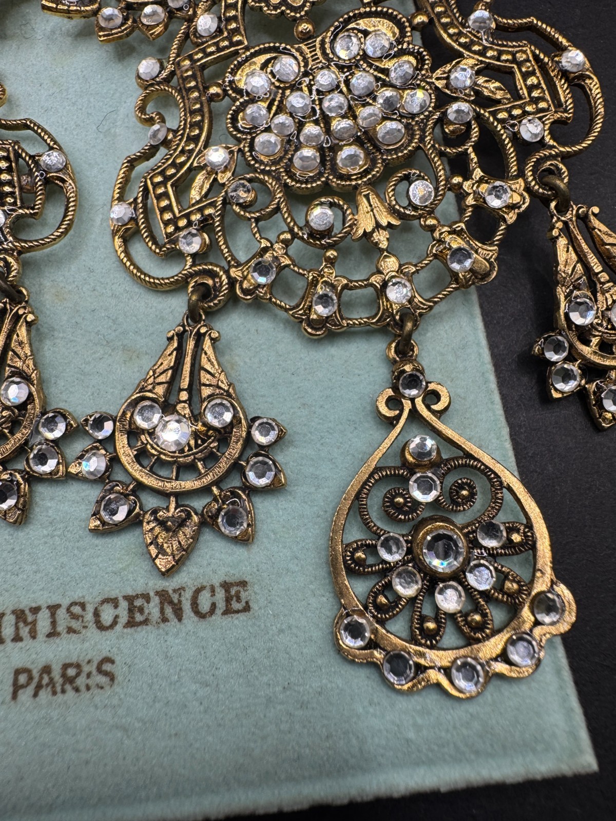 Réminiscence Paris Huge Clip On Earrings (Missing Stones)
