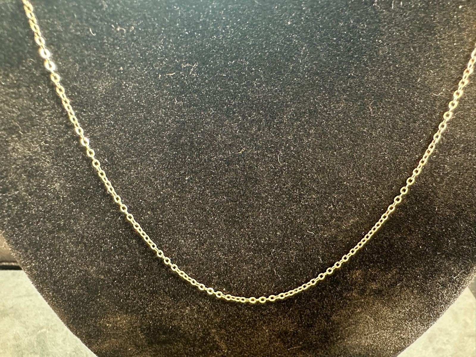 1.52g Vintage Sterling Silver 925 Cable Flat Chain Necklace 18 in M