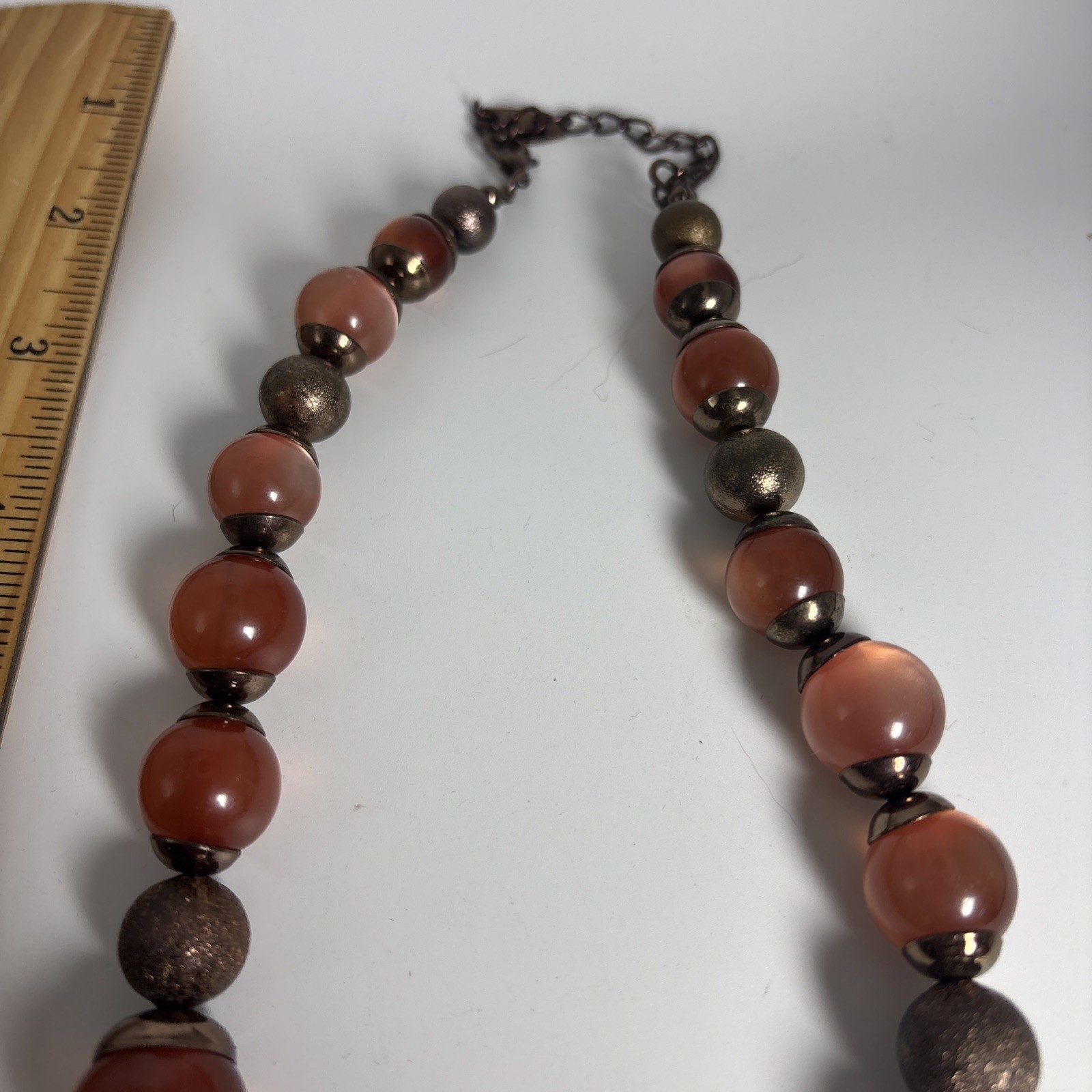 Vintage Coldwater Creek Jewelry Large Orange And Brown Beads
