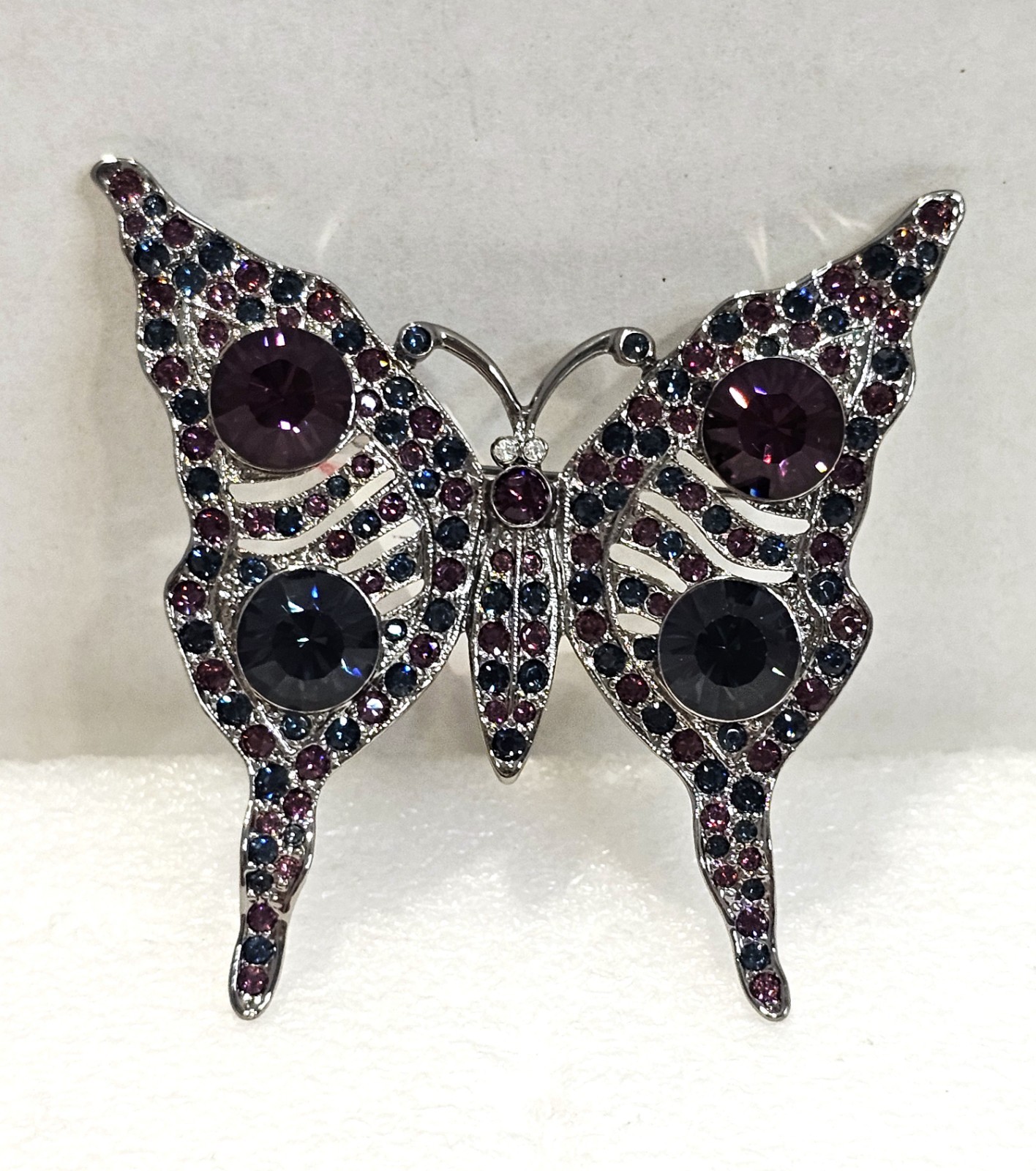 Kenneth Jay Lane butterfly brooch with box QVC new old stock signed KJL