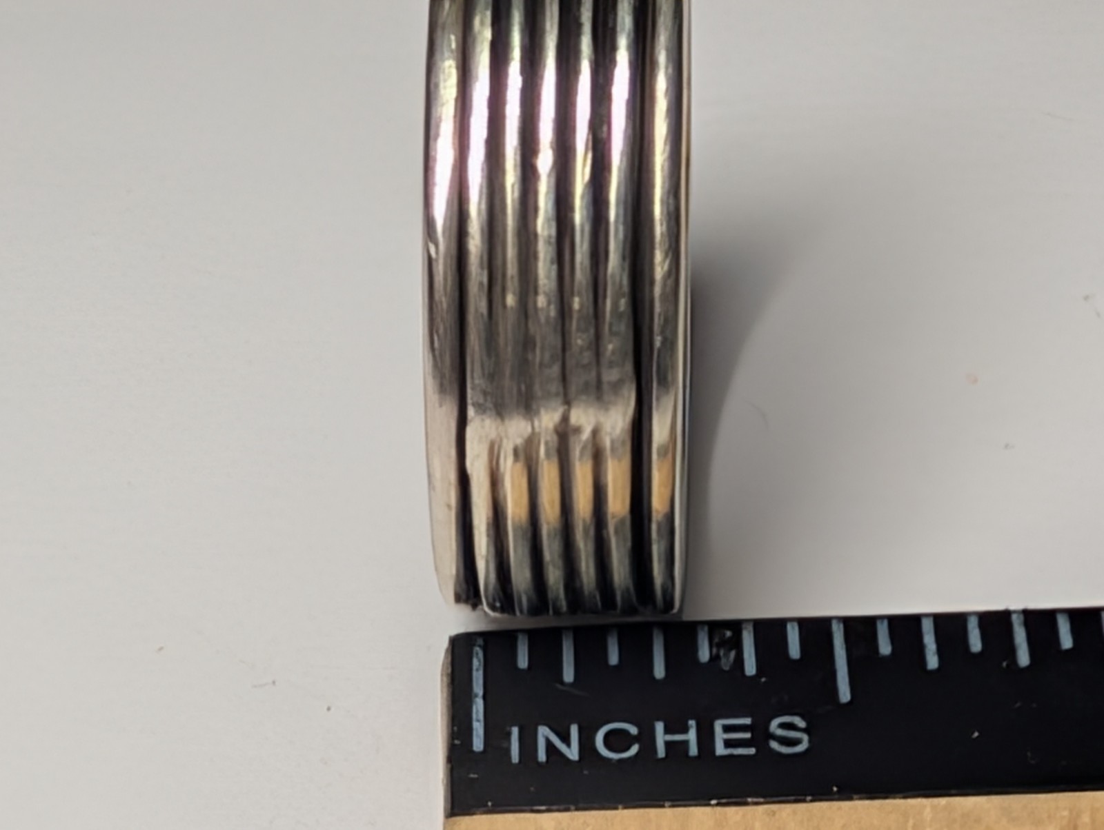 VINTAGE STERLING SILVER BAND RING ABOUT SIZE 12 1/4
