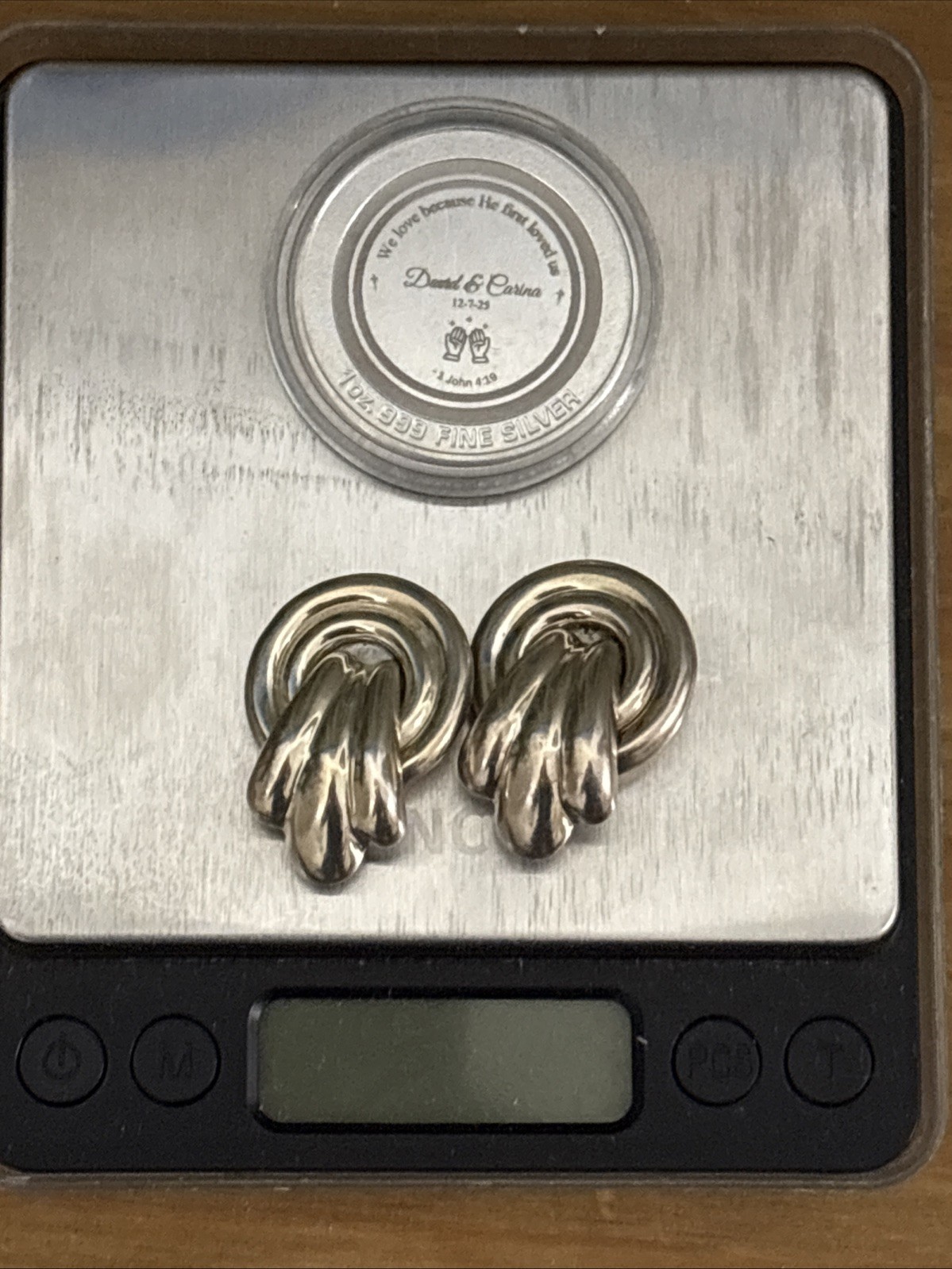 Vintage Sterling Silver Love Knot Statement Earrings By Zina Beverly Hills