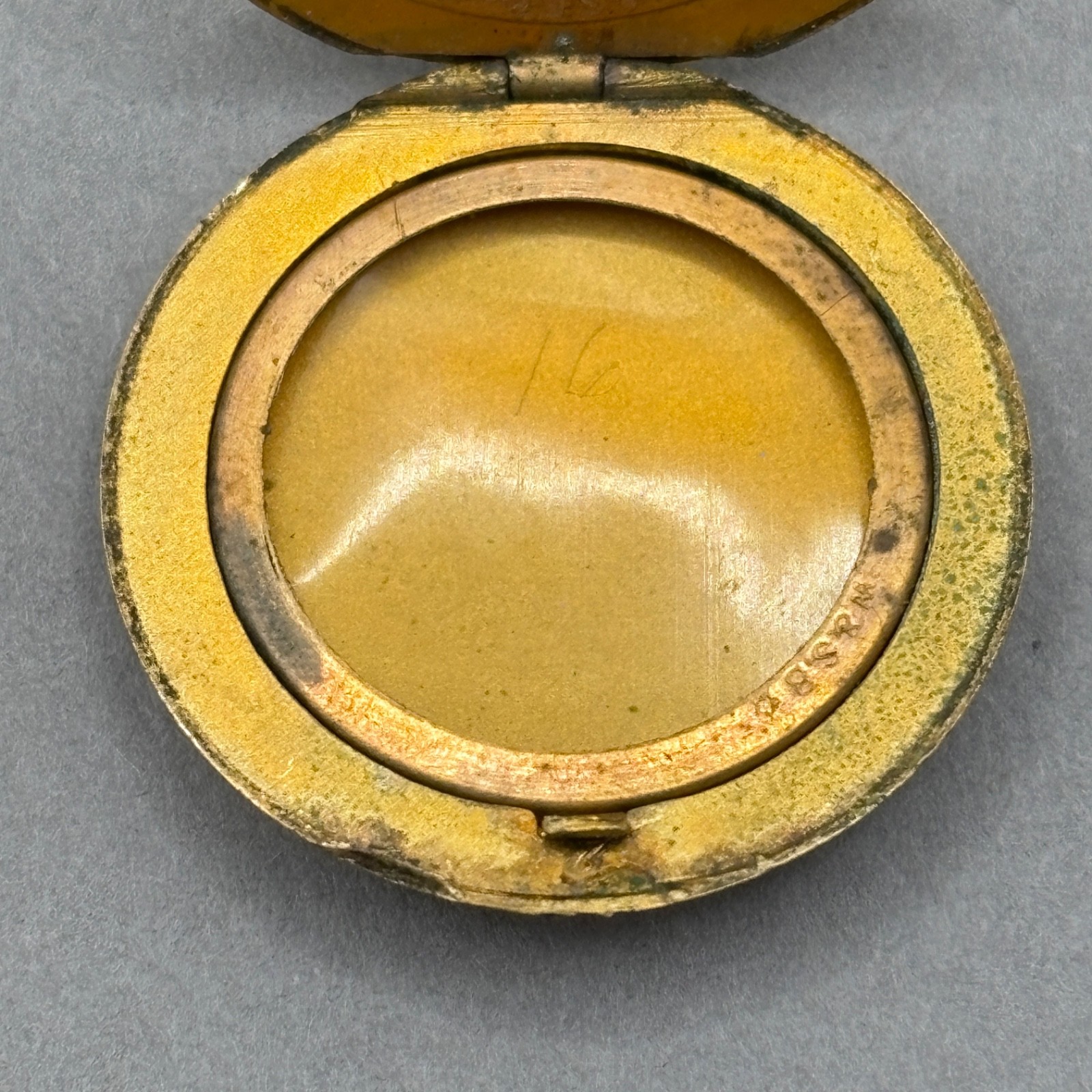 Antique W&SB Odd Fellows IOOF Gold Filled Locket Watch Fob Pendant MISSING BAIL
