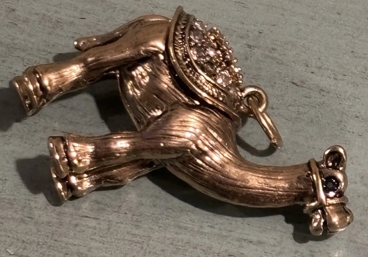 Egyptian Camel Pendant Charm Rhinestone Egypt Desert Vintage *chain Not Included