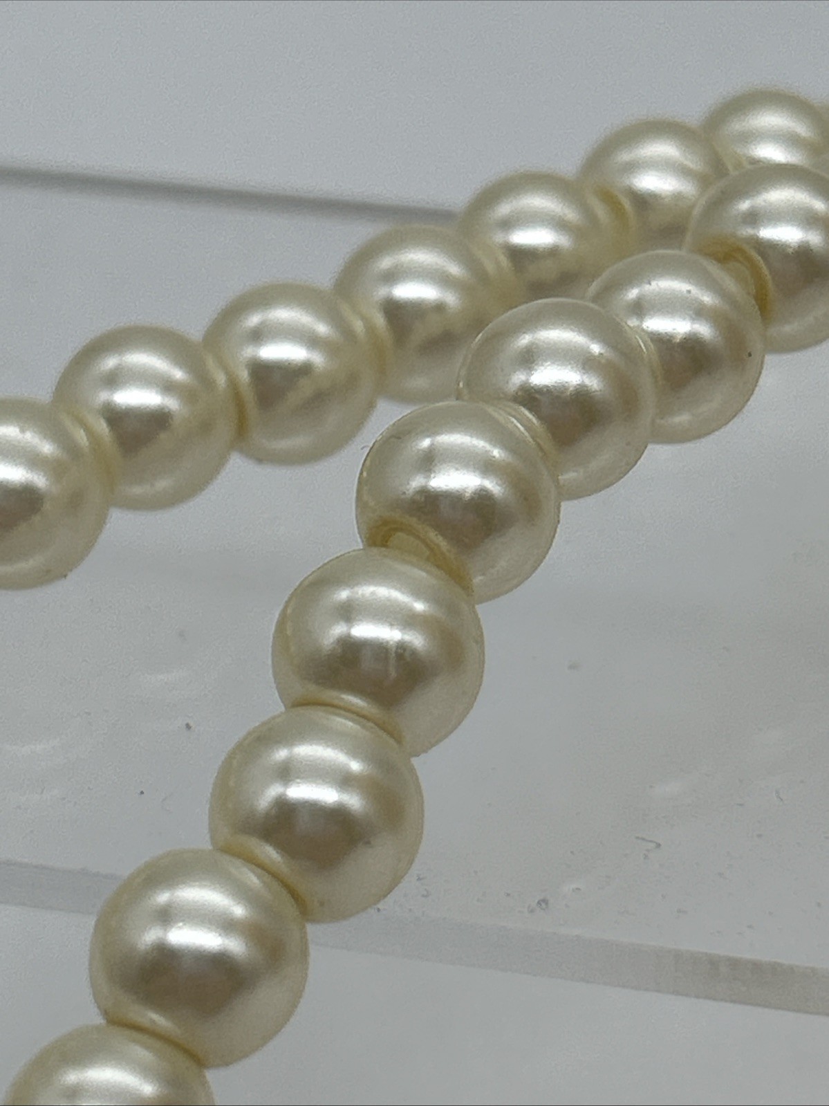 Vintage Cream Faux Pearl Necklace 45cm Heavy