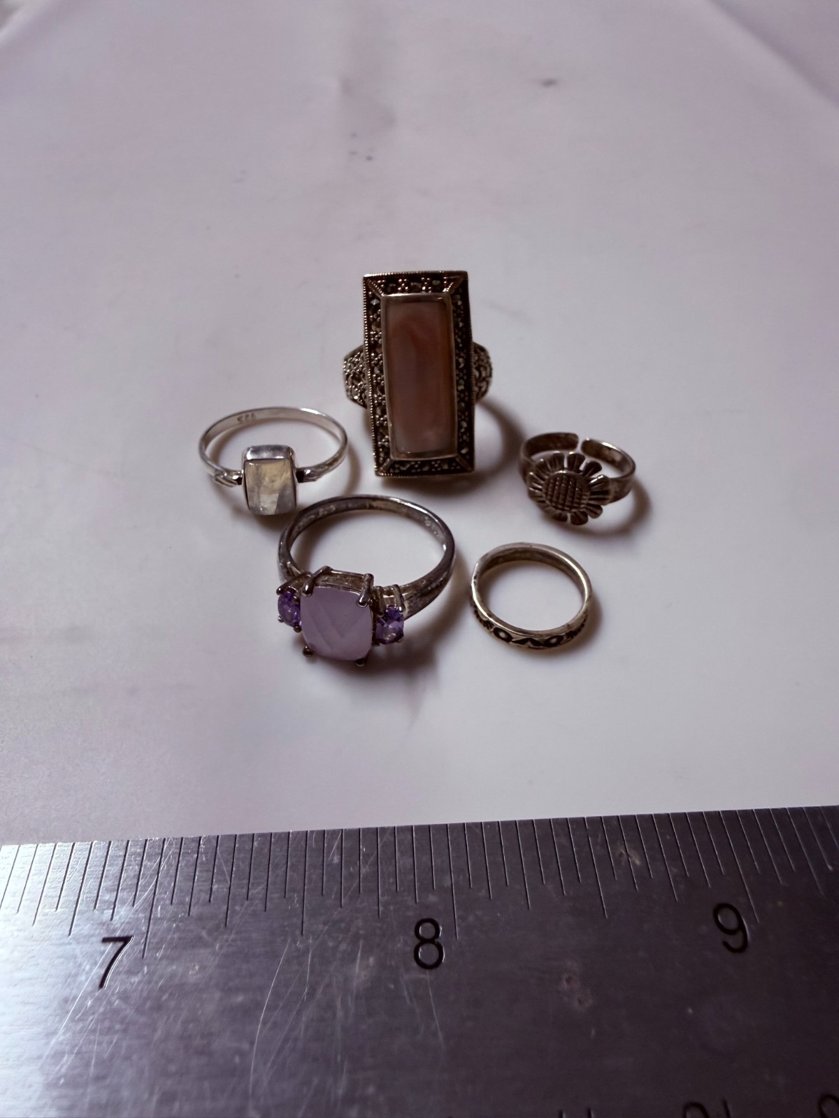 Collection Lot Amazing Vintage and Modern Sterling Silver Rings #Decor – W5