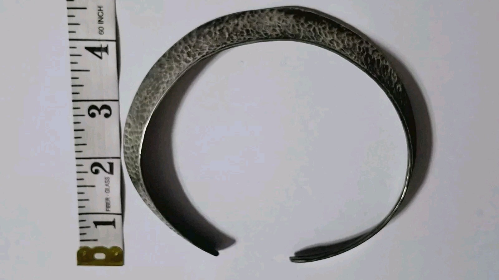 VTG ZENTALL AM PEWTER HAMMERED CHOKER COLLAR NECKLACE WITH HOOP EARRINGS (RARE)