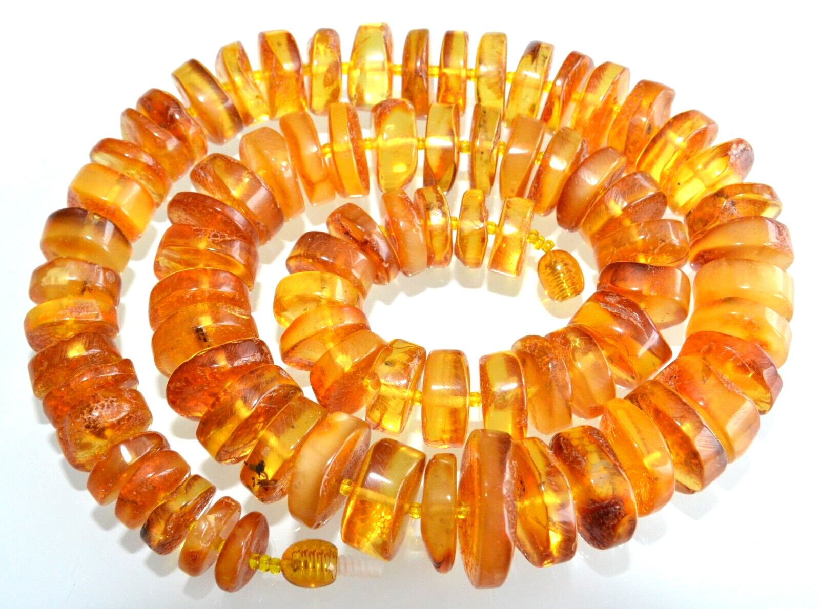 76gr RUSSIAN SOVIET BALTIC AMBER BEAD NECKLACE 琥珀 BRACELET STONE PENDANT EARRING