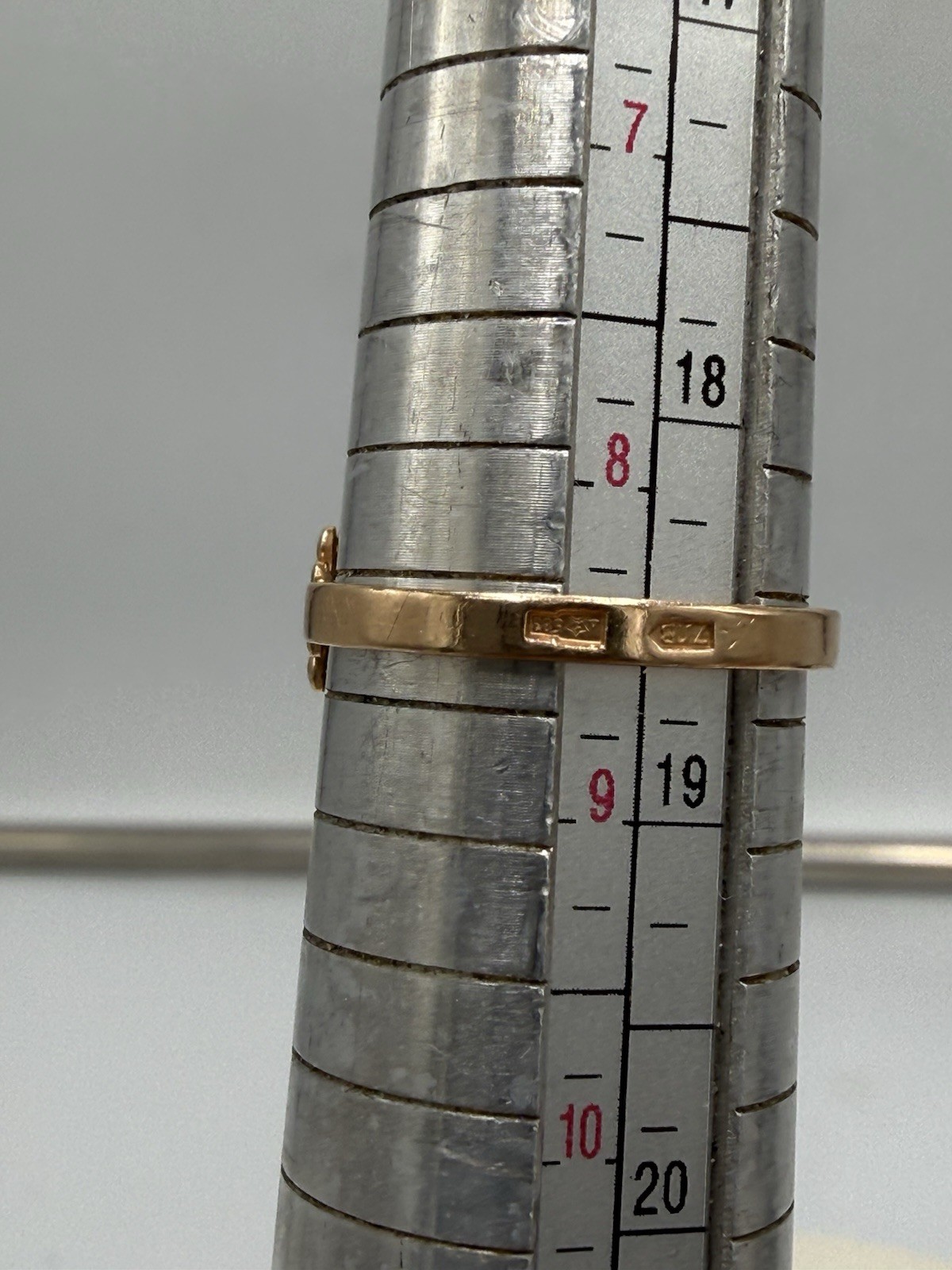 Vintage Soviet Solid Rose Gold Ring 14 K 583 Size 8.5