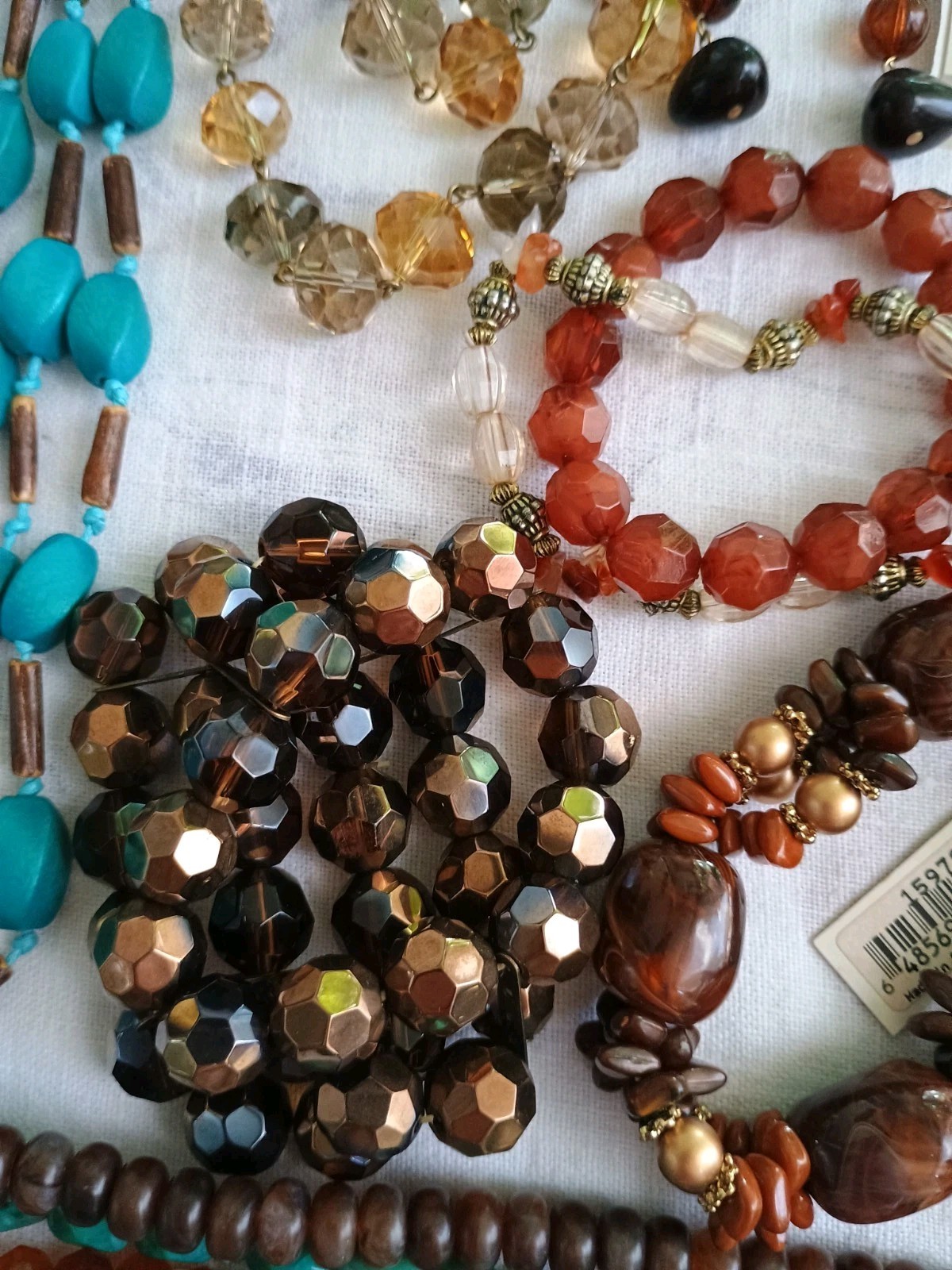 VTG Jewelry Lot Turquoise Green Earthy Colors Boho Necklaces Bracelets Resellers