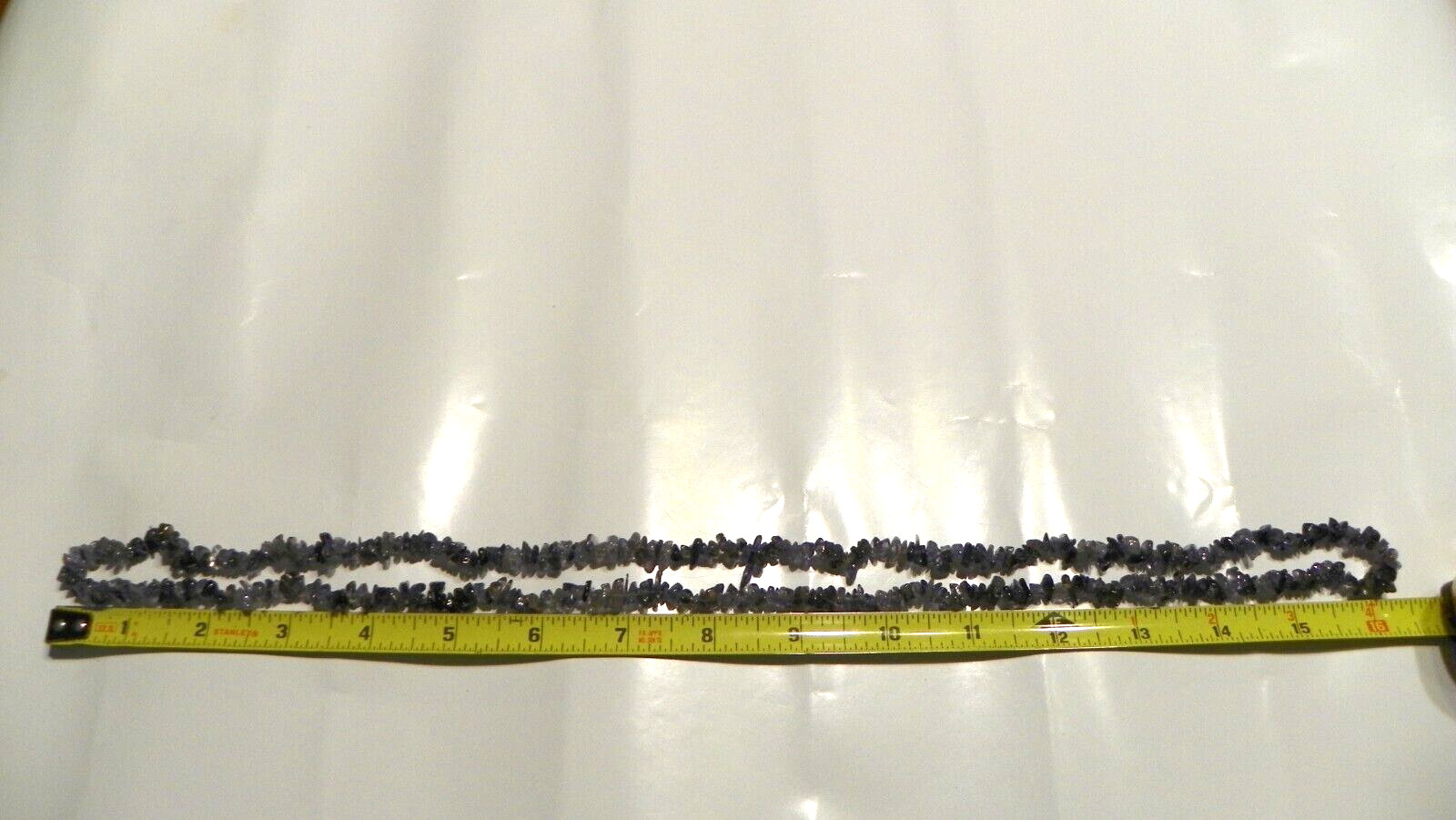 vtg purple iolite chip necklace 16.5”