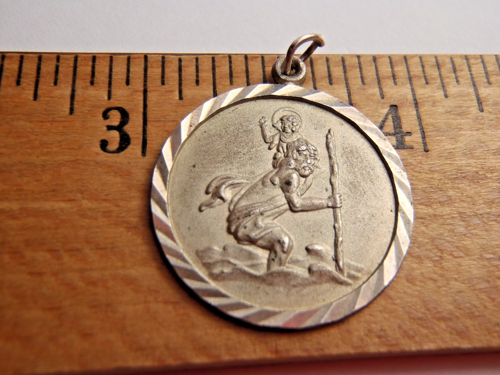 Vintage St. Christopher Silver Pendant 3.2g